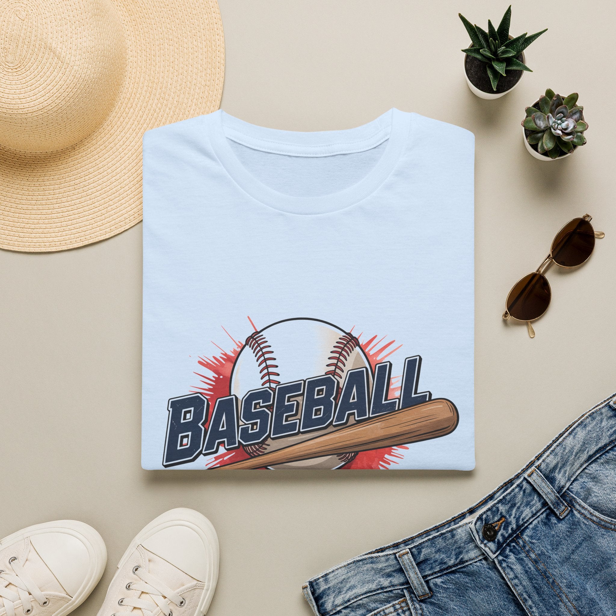 Baseball Dad T-Shirt — Vintage Baseball Ball & Bat Graphic