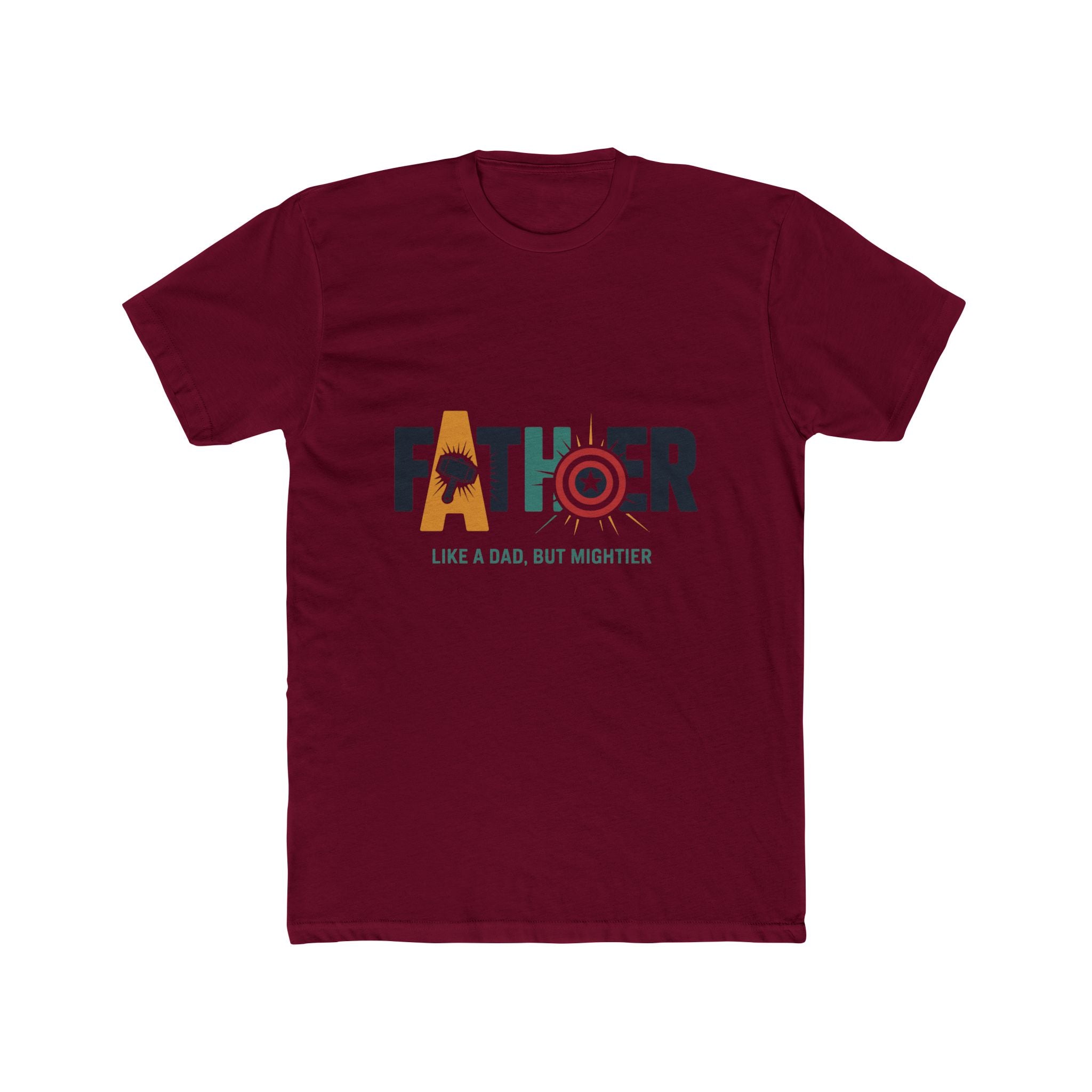Father Superhero T-Shirt — "Like a Dad, But Mightier"