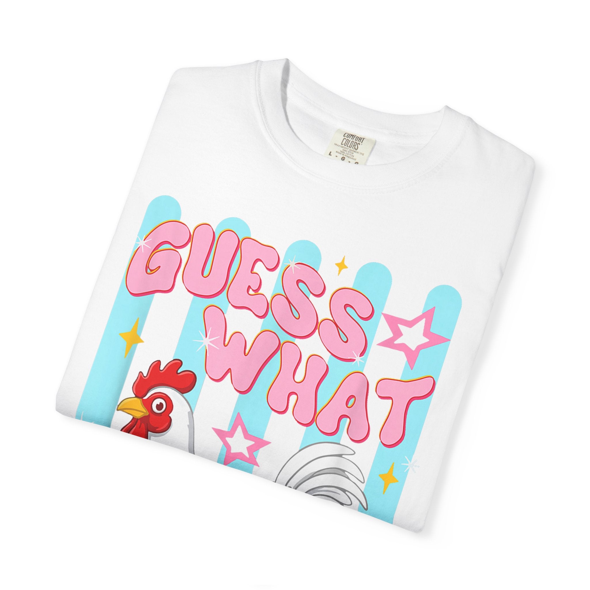 Guess What Rooster T-Shirt — Cute Retro Chicken Graphic Tee