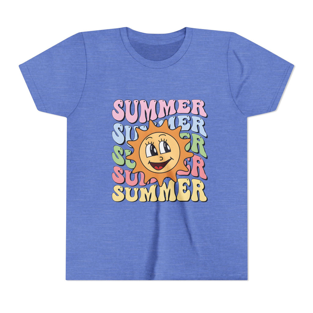 Youth Tee – Retro Happy Sun “Summer” Graphic Kids T-Shirt