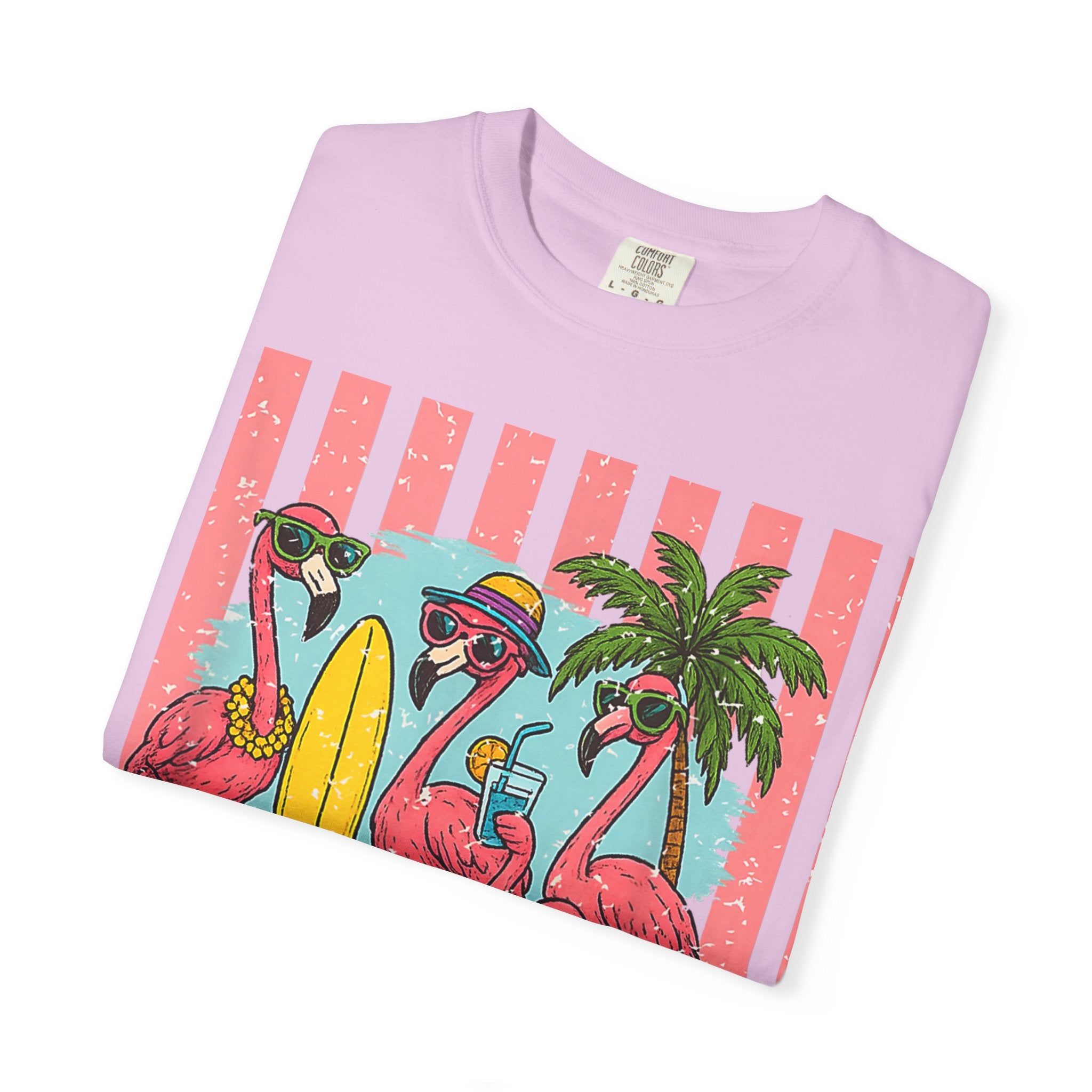 Hello Summer Flamingo Beach T-Shirt