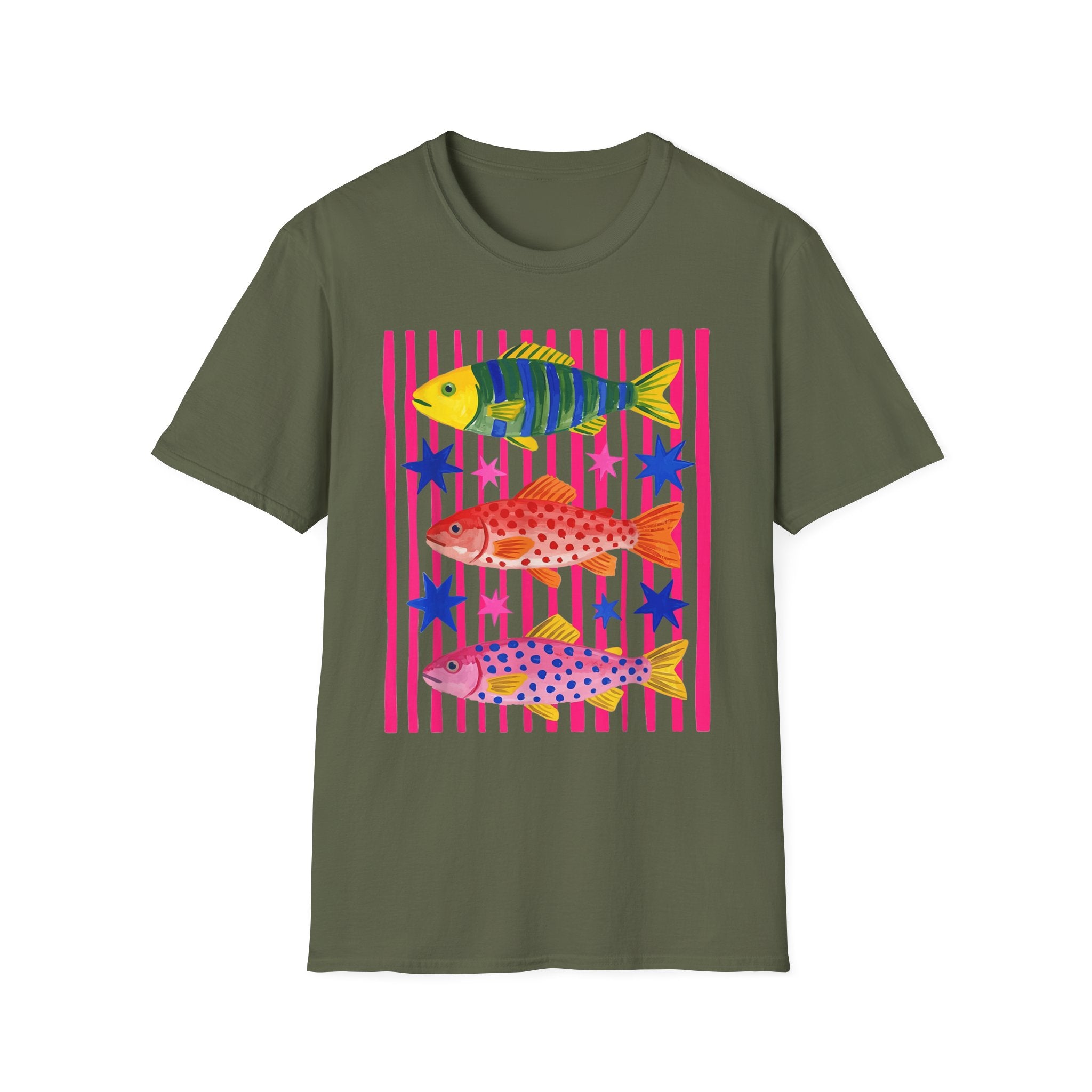 T-Shirt — Colorful Tropical Fish Graphic Tee