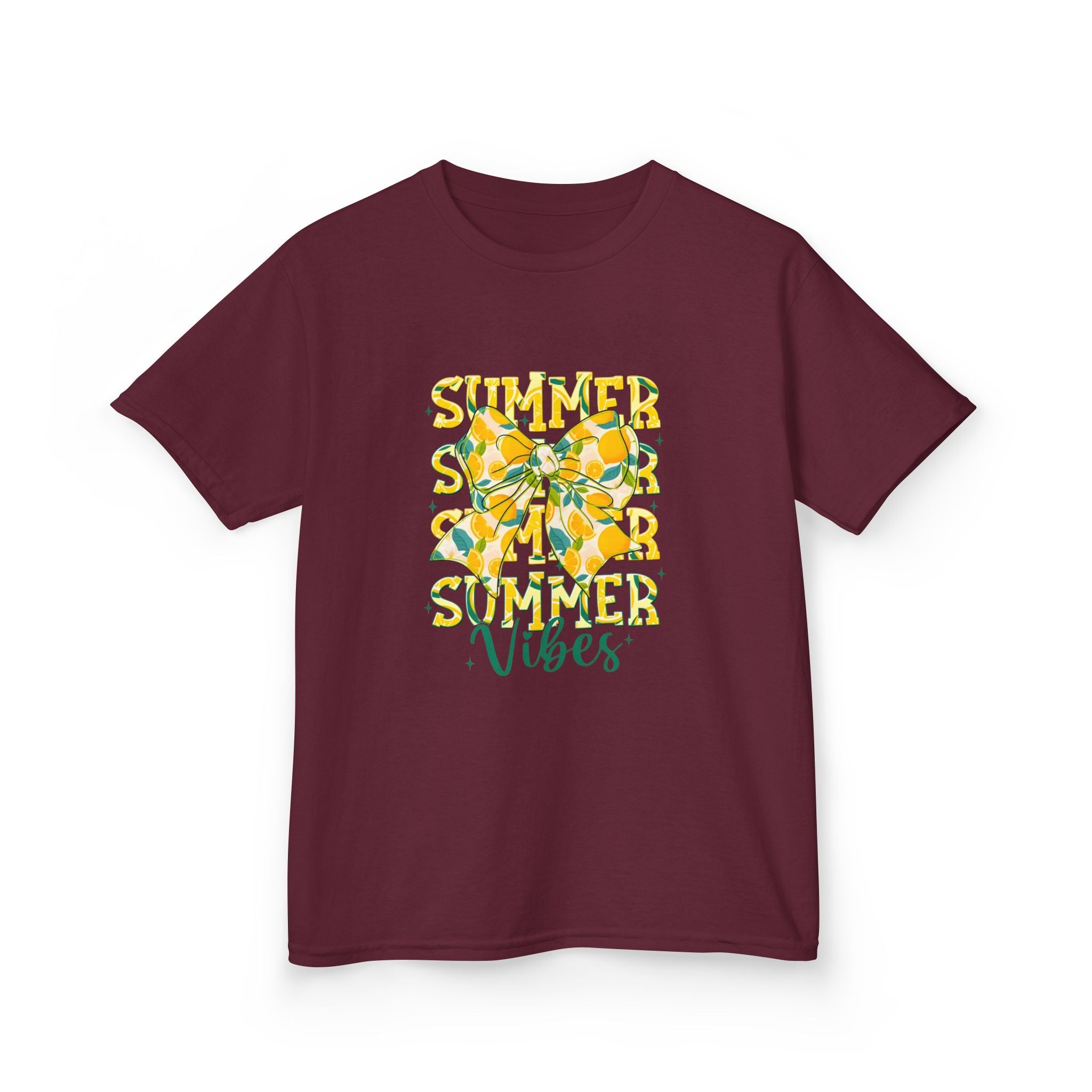 Kids Tee — "Summer Vibes" Lemon Floral Graphic