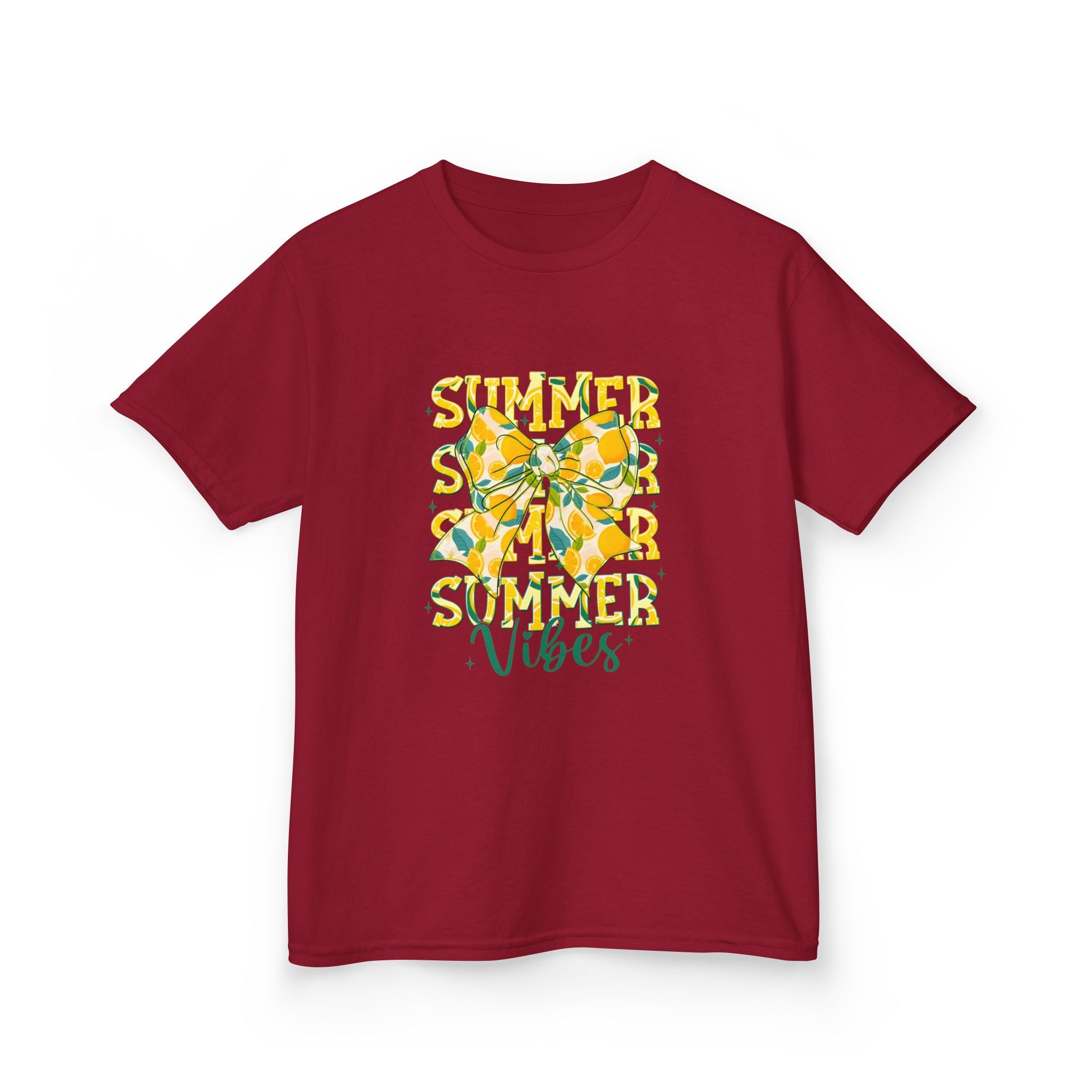 Kids Tee — "Summer Vibes" Lemon Floral Graphic