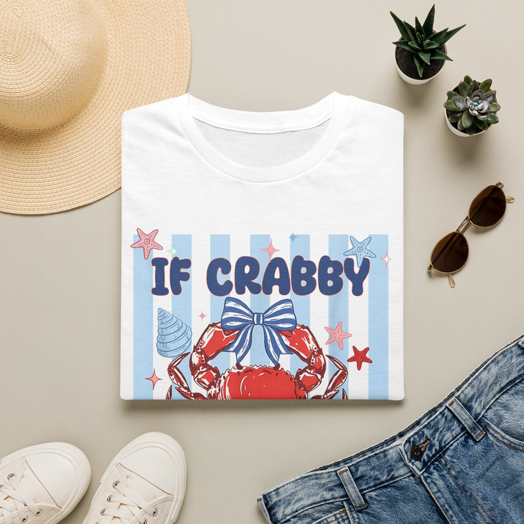 T-Shirt — "If Crabby Please Return to the Beach" Nautical Crab Graphic Tee