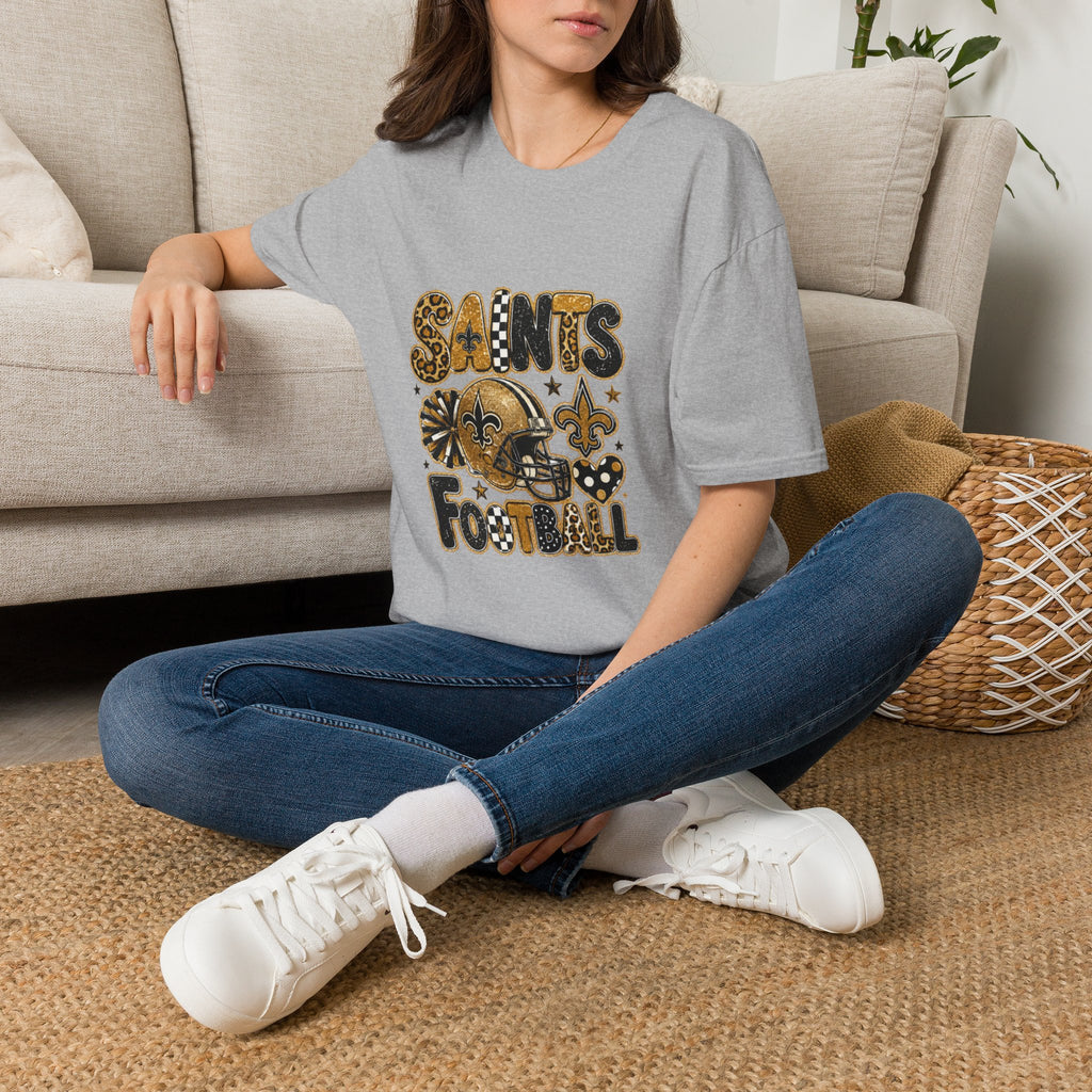 Saints Football T-Shirt — Fleur-de-Lis Game Day Tee