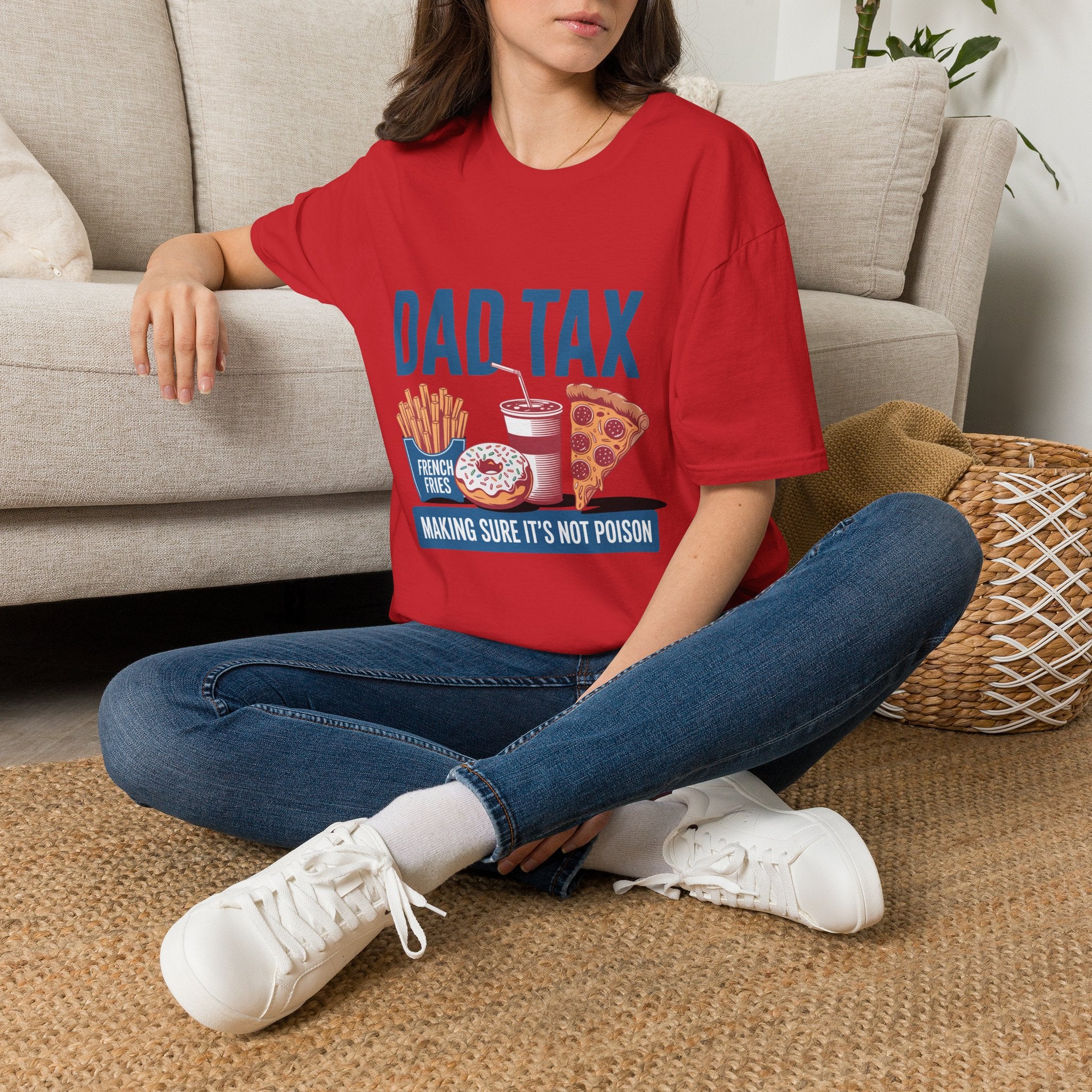 Dad Tax T-Shirt — Funny "Dad Tax" Pizza, Fries & Drink Graphic Tee for Fathers
