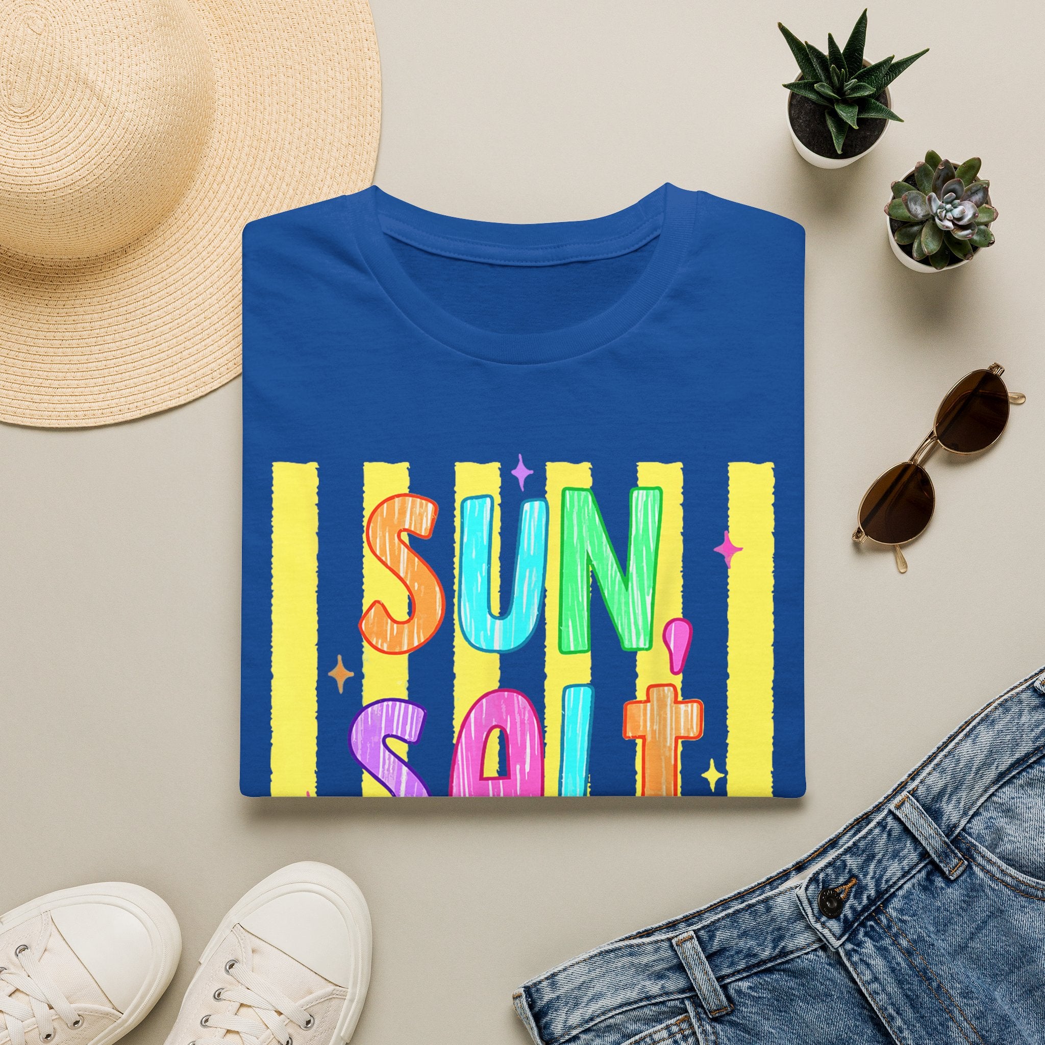 Sun, Salt & Sand T-Shirt — Vibrant Beach Vibes Tee
