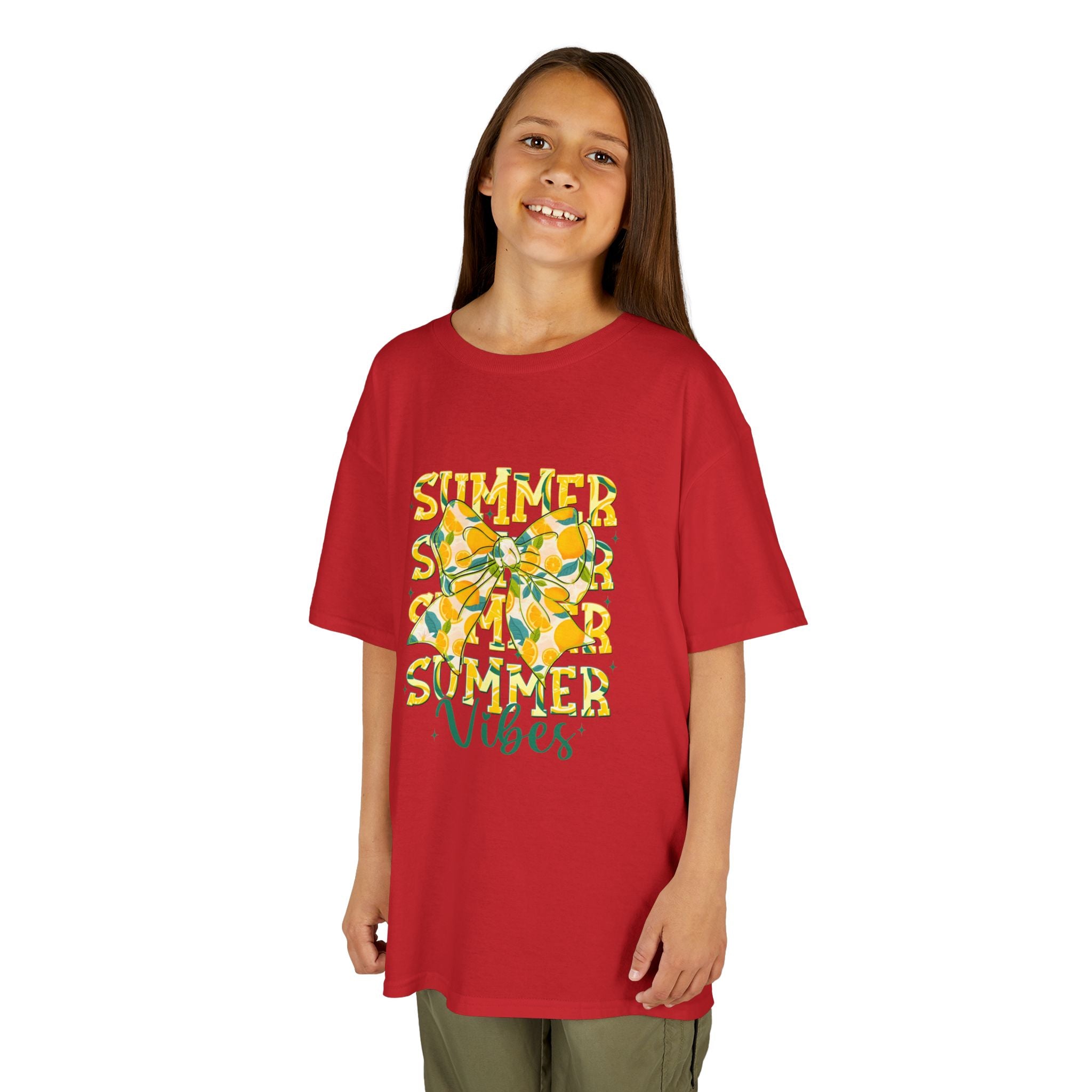 Kids Tee — "Summer Vibes" Lemon Floral Graphic