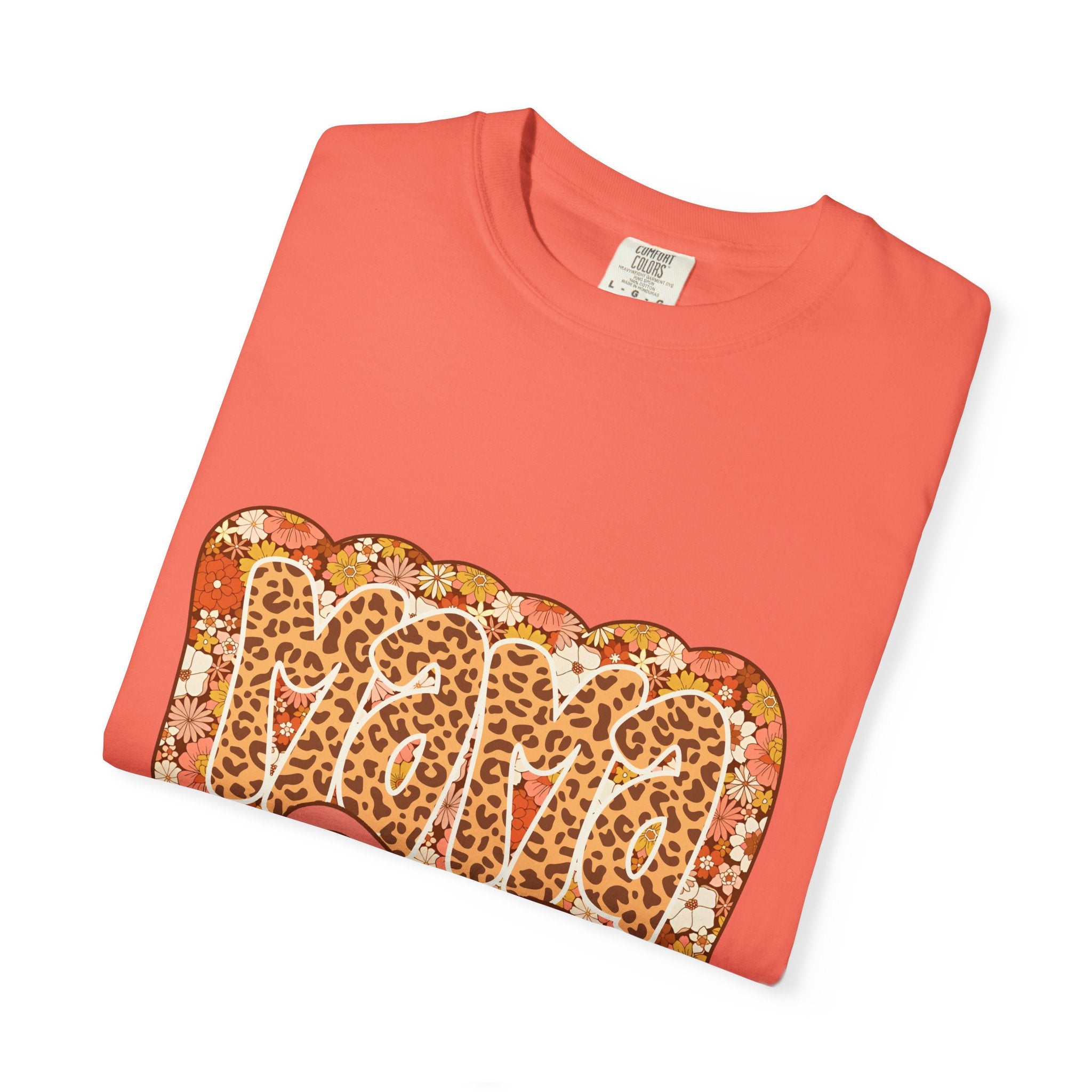 Mama Floral Bonnet T-Shirt Comfort Colors® Leopard Print Mama Shirt,Coquette Bow Mom T-shirt,Mother's Day Gift,Gift for New Mom