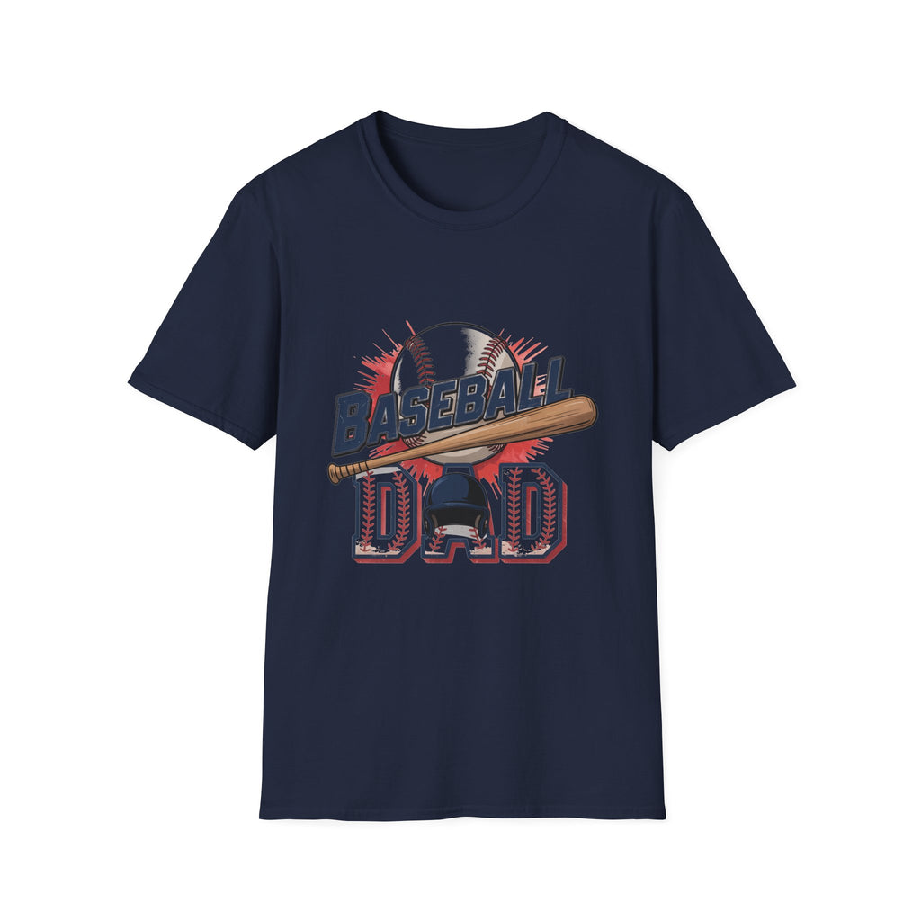 Baseball Dad T-Shirt — Vintage Baseball Ball & Bat Graphic