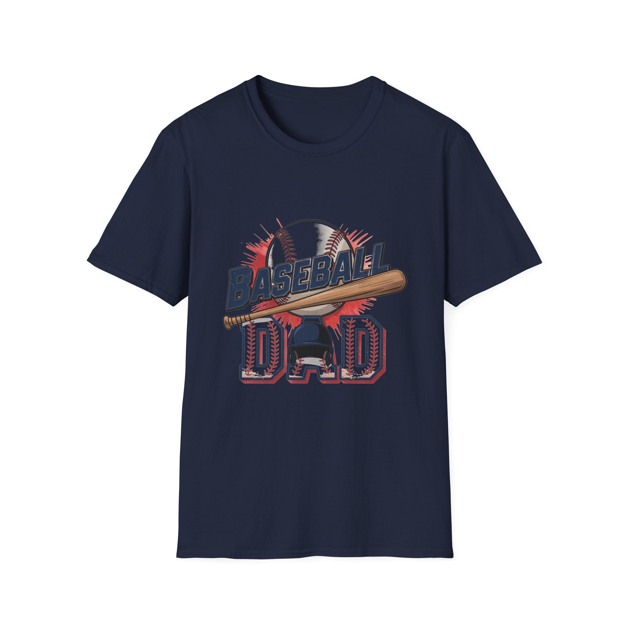 Baseball Dad T-Shirt — Vintage Baseball Ball & Bat Graphic