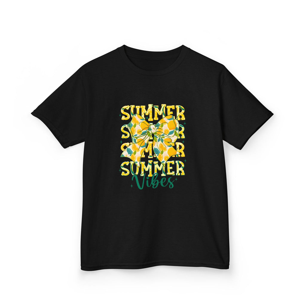Kids Tee — "Summer Vibes" Lemon Floral Graphic