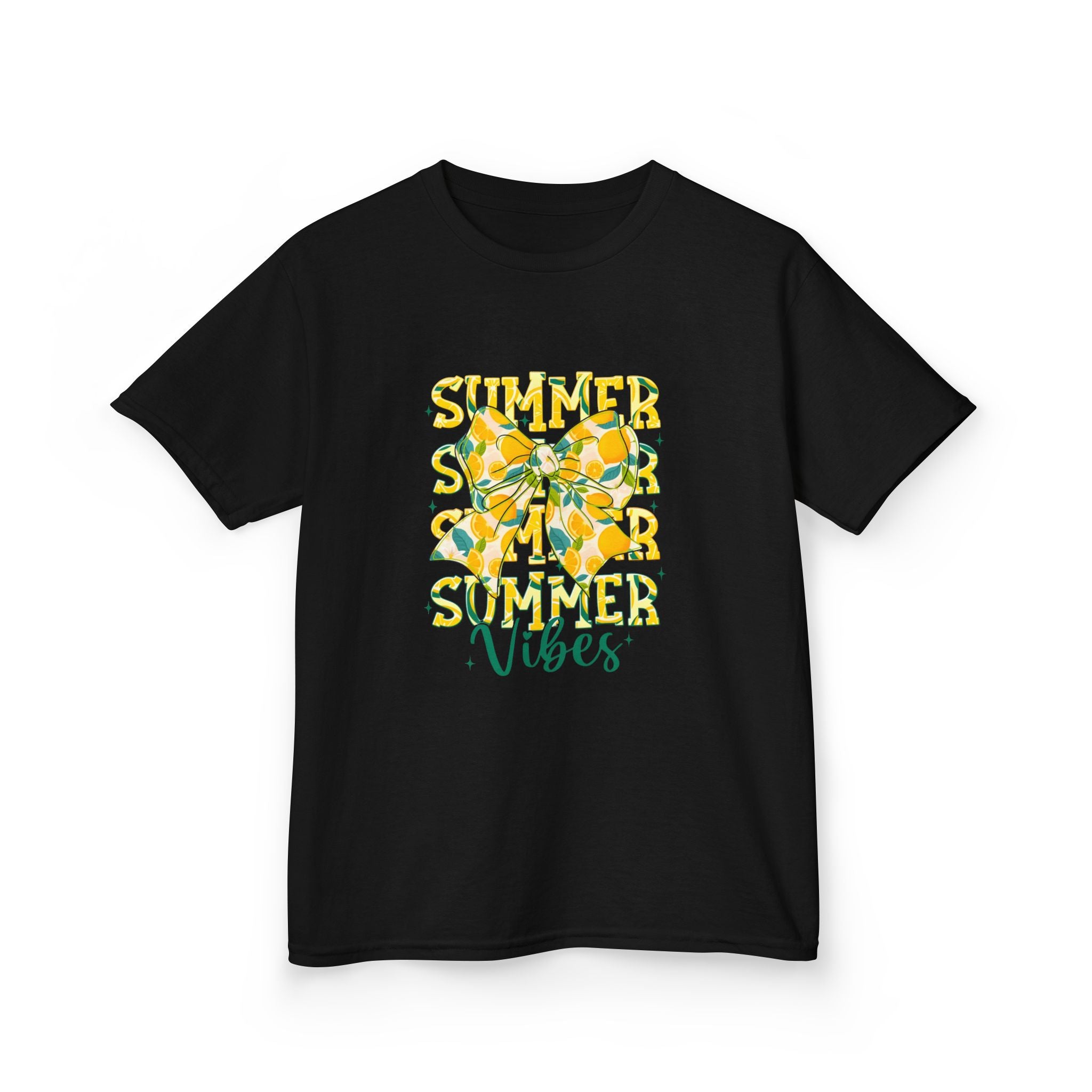 Kids Tee — "Summer Vibes" Lemon Floral Graphic