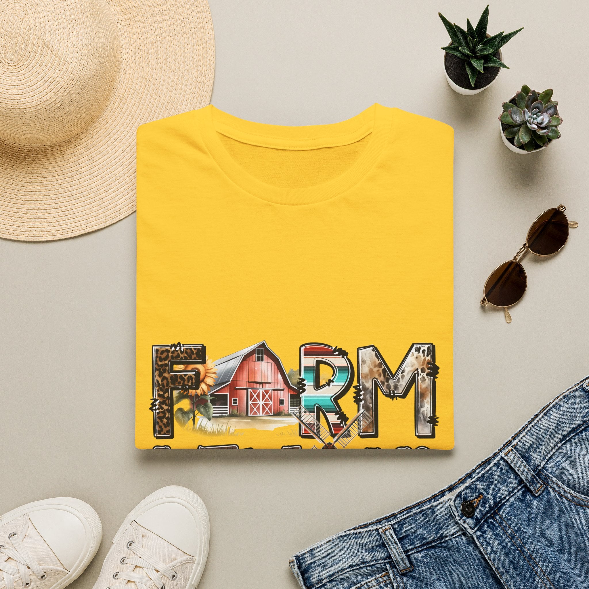 Farm Livin' Graphic T-Shirt — Rustic Barn Country Life Tee