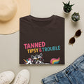 T-Shirt — "Tanned Tipsy & Trouble" Raccoon Summer Tee