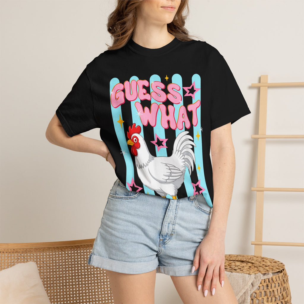 Guess What Rooster T-Shirt — Cute Retro Chicken Graphic Tee