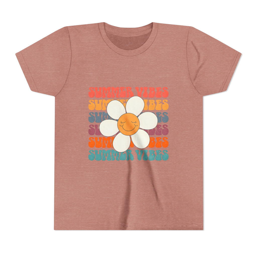 Youth Tee - "Summer Vibes" Retro Daisy Graphic