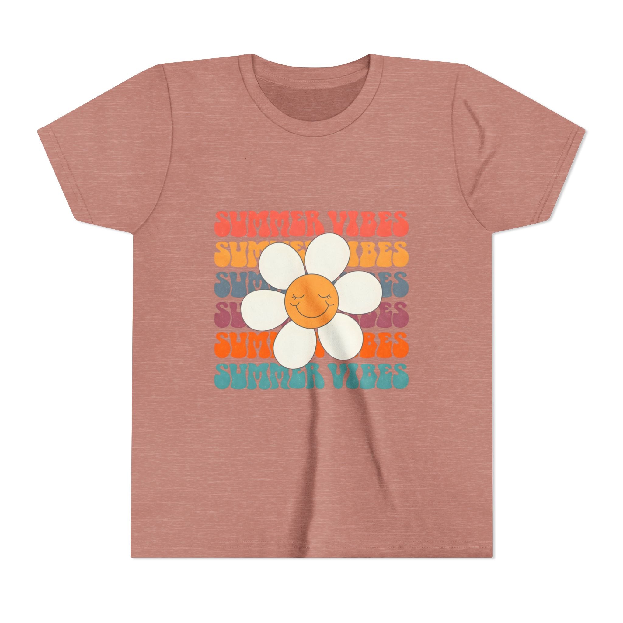 Youth Tee - "Summer Vibes" Retro Daisy Graphic