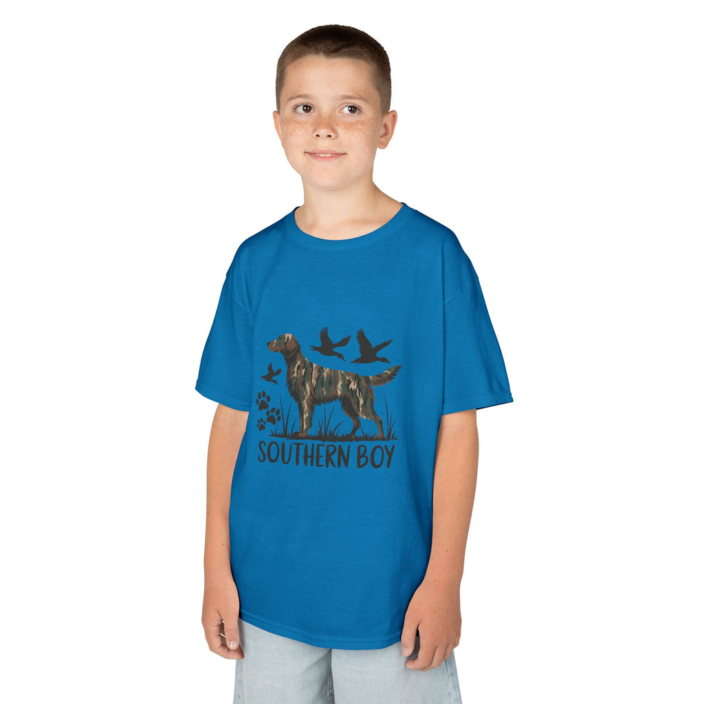 Kids 'Southern Boy' Camo Dog T-Shirt - Outdoor Hunting Puppy Tee