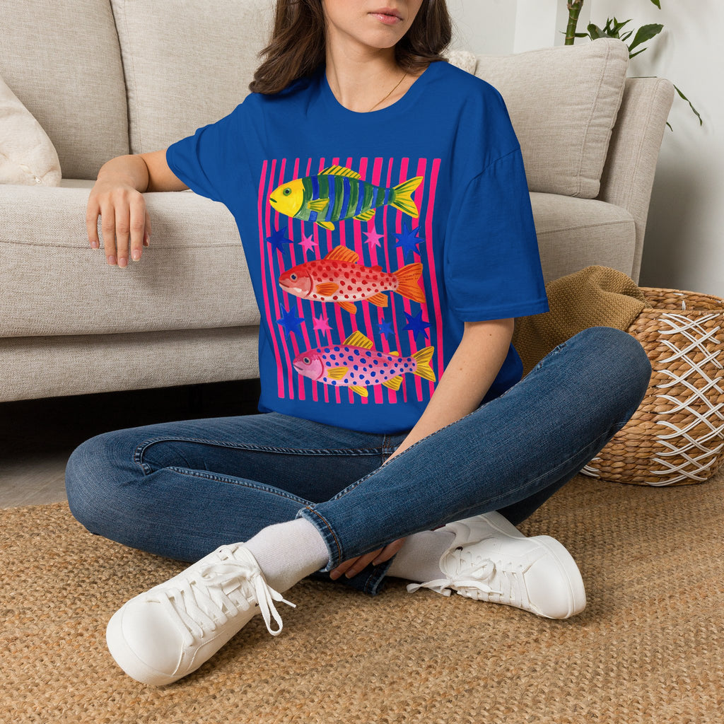 T-Shirt — Colorful Tropical Fish Graphic Tee