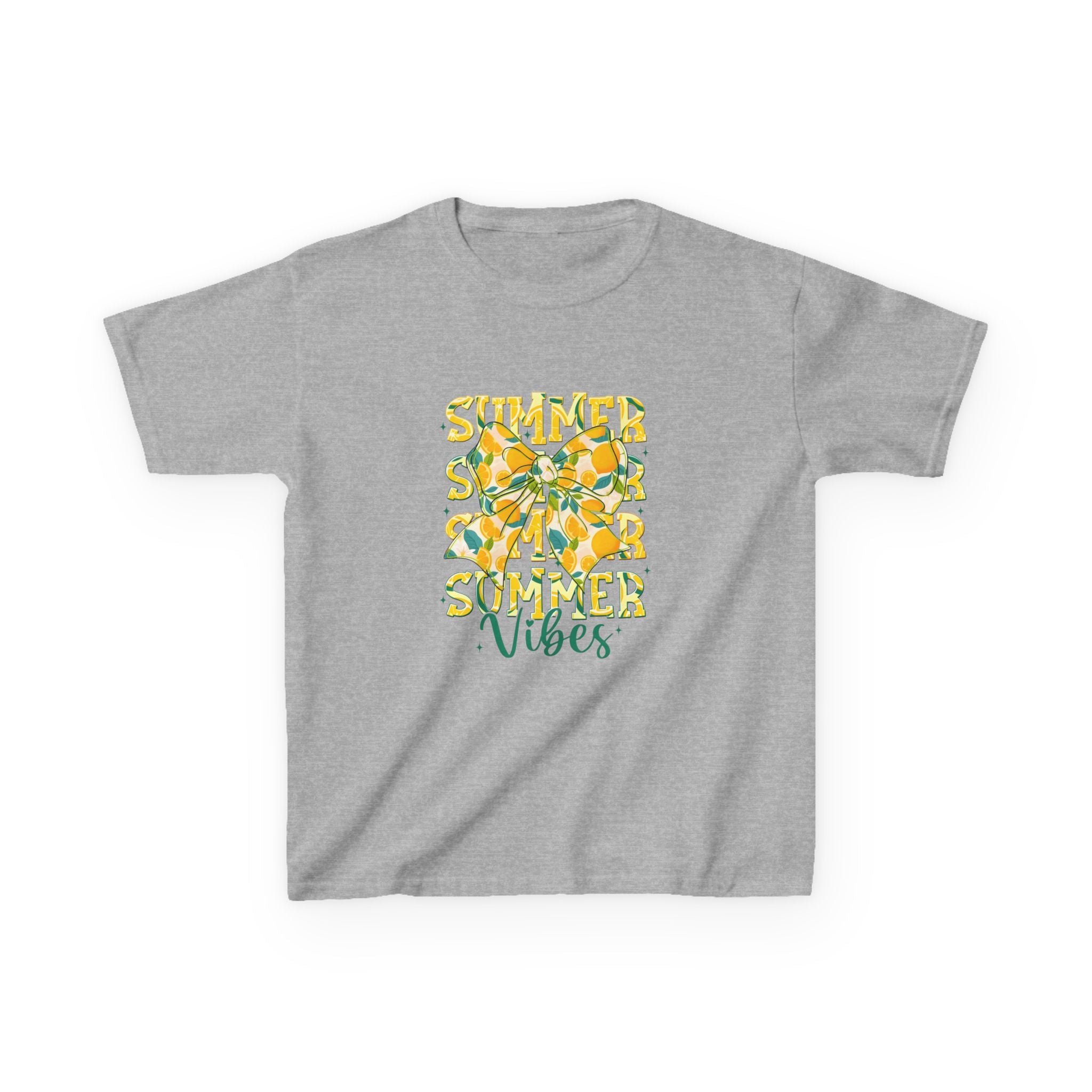 Kids Tee — "Summer Vibes" Lemon Floral Graphic