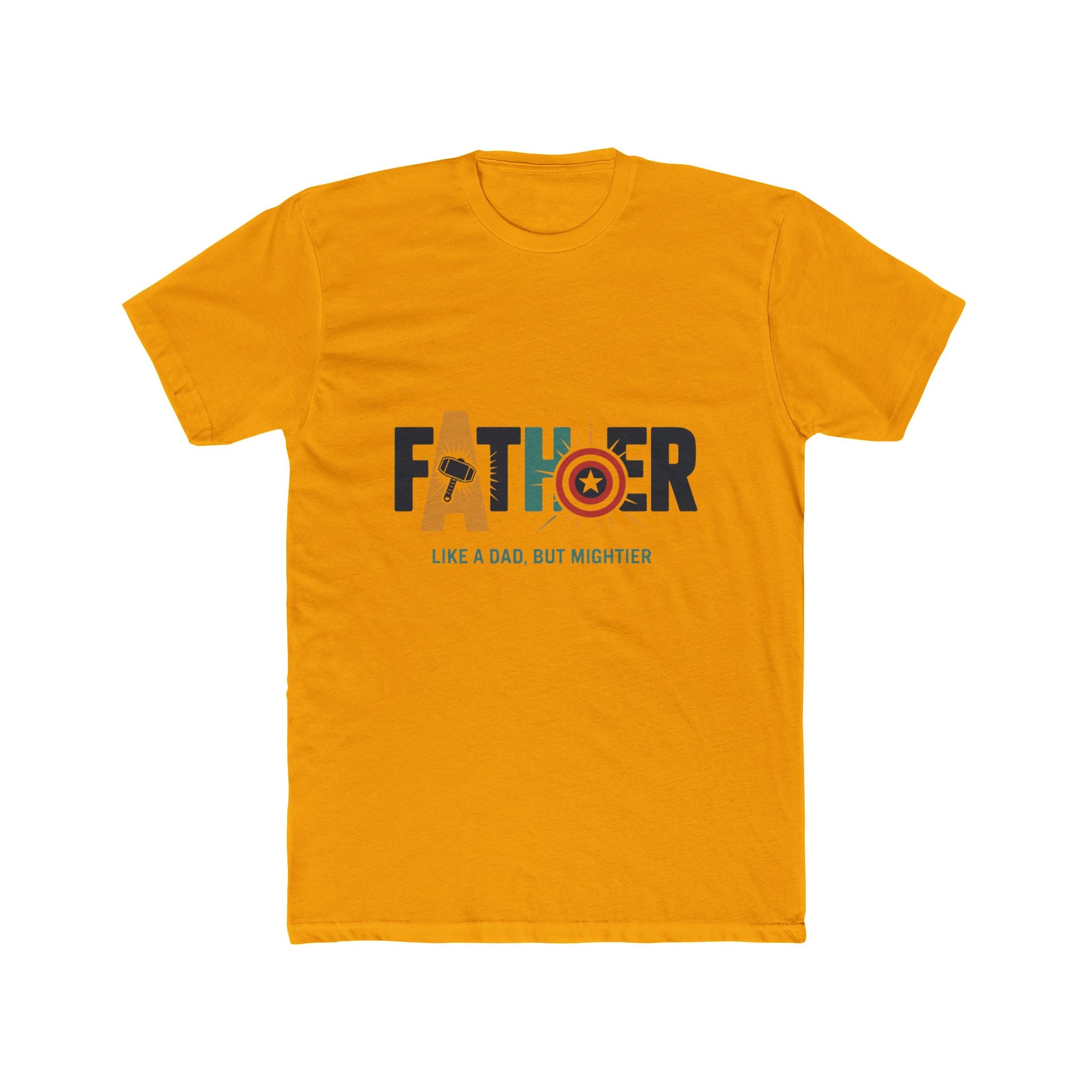 Father Superhero T-Shirt — "Like a Dad, But Mightier"