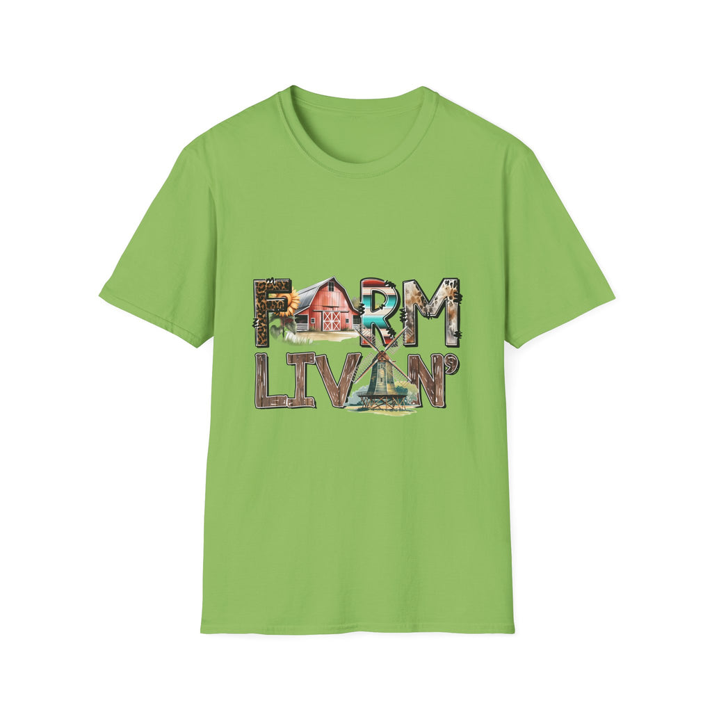 Farm Livin' Graphic T-Shirt — Rustic Barn Country Life Tee