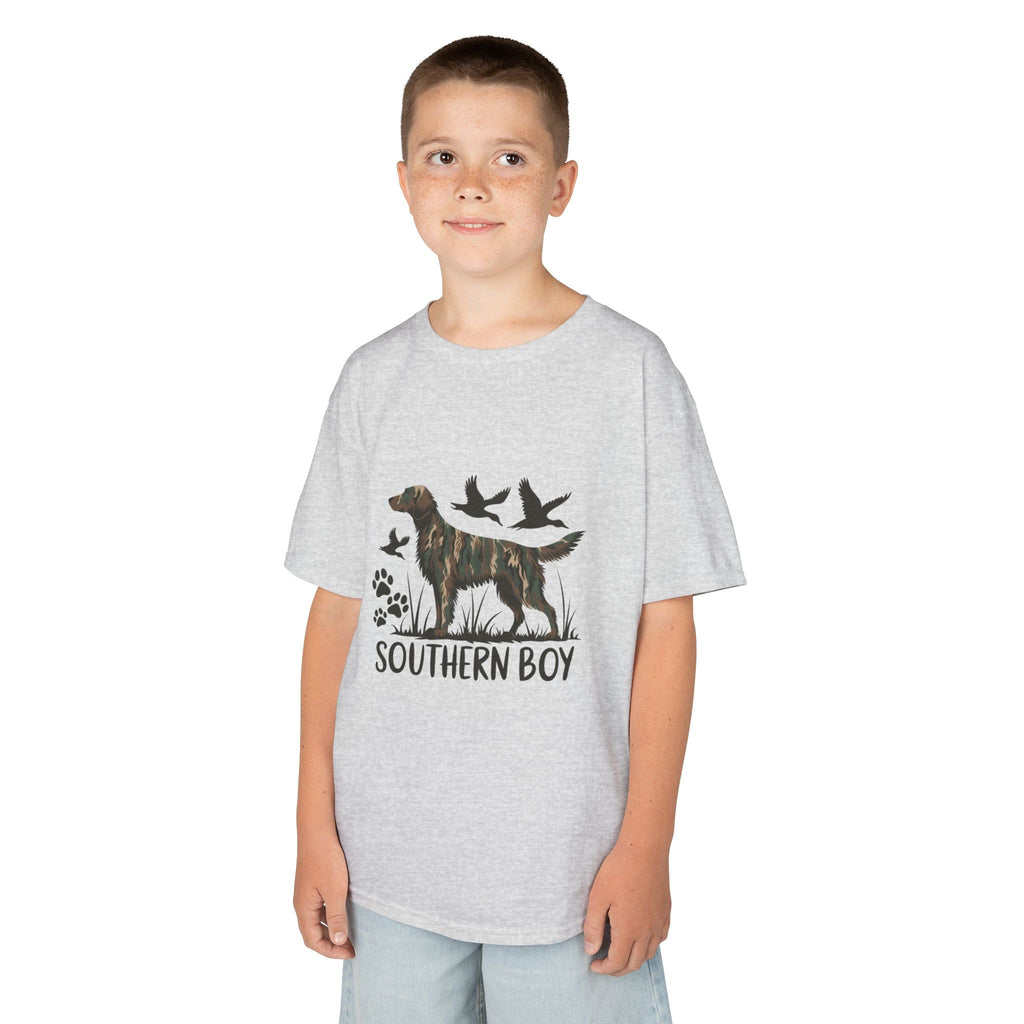 Kids 'Southern Boy' Camo Dog T-Shirt - Outdoor Hunting Puppy Tee