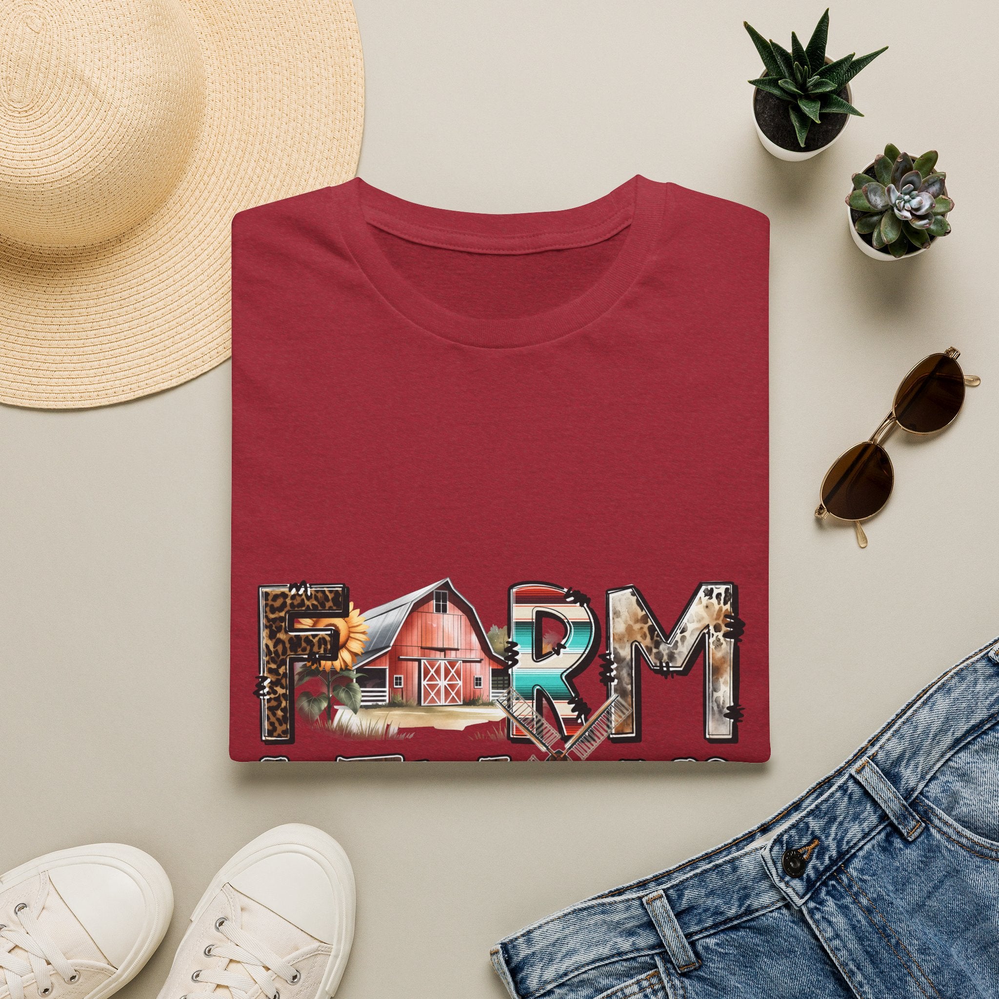 Farm Livin' Graphic T-Shirt — Rustic Barn Country Life Tee