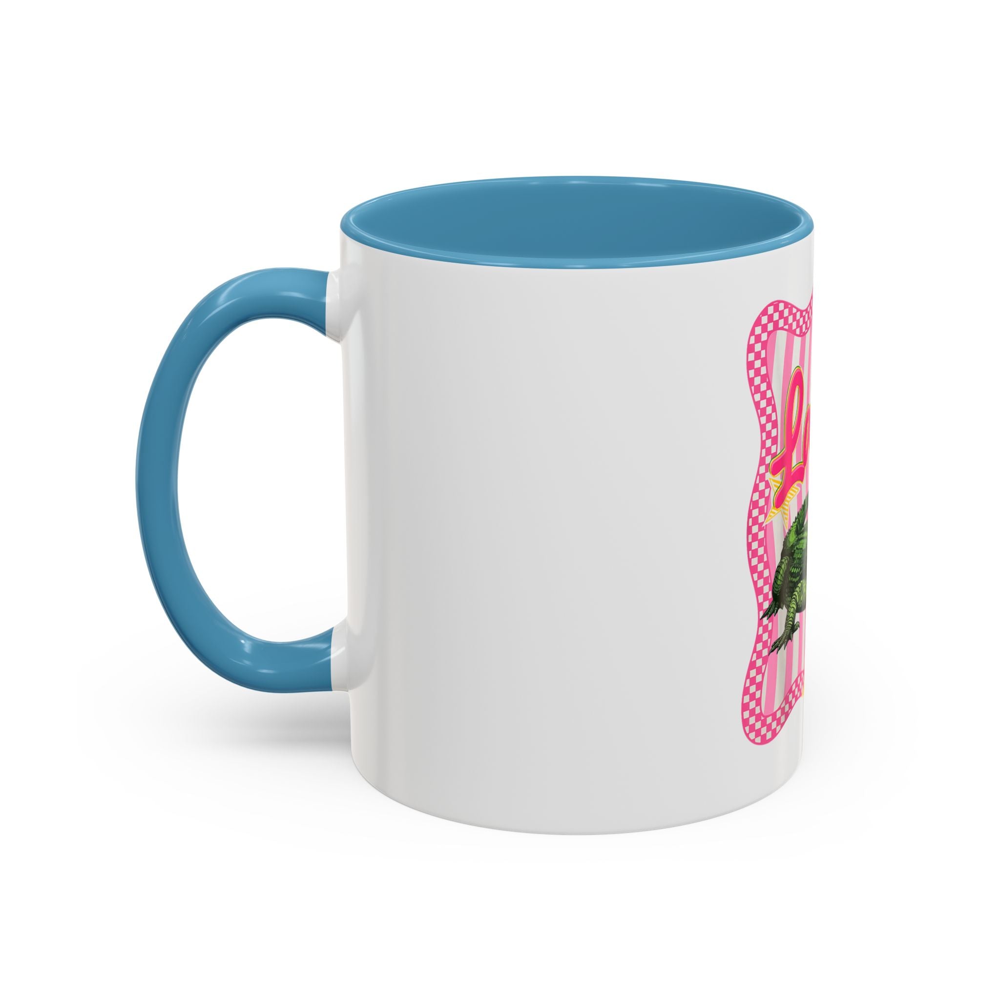 Coffee Mug - 'Later' Retro Pink Gator Accent Mug (11/15oz)