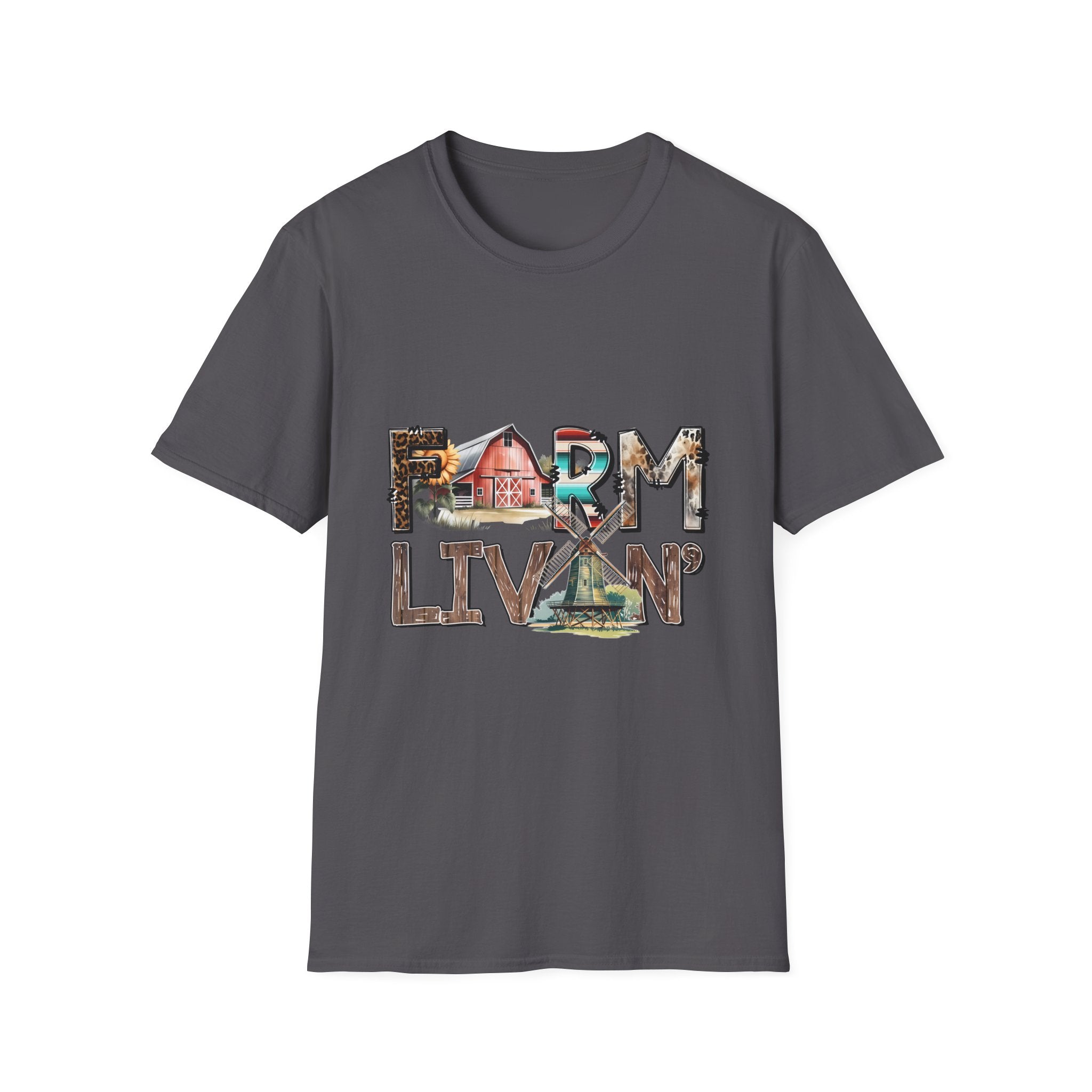 Farm Livin' Graphic T-Shirt — Rustic Barn Country Life Tee