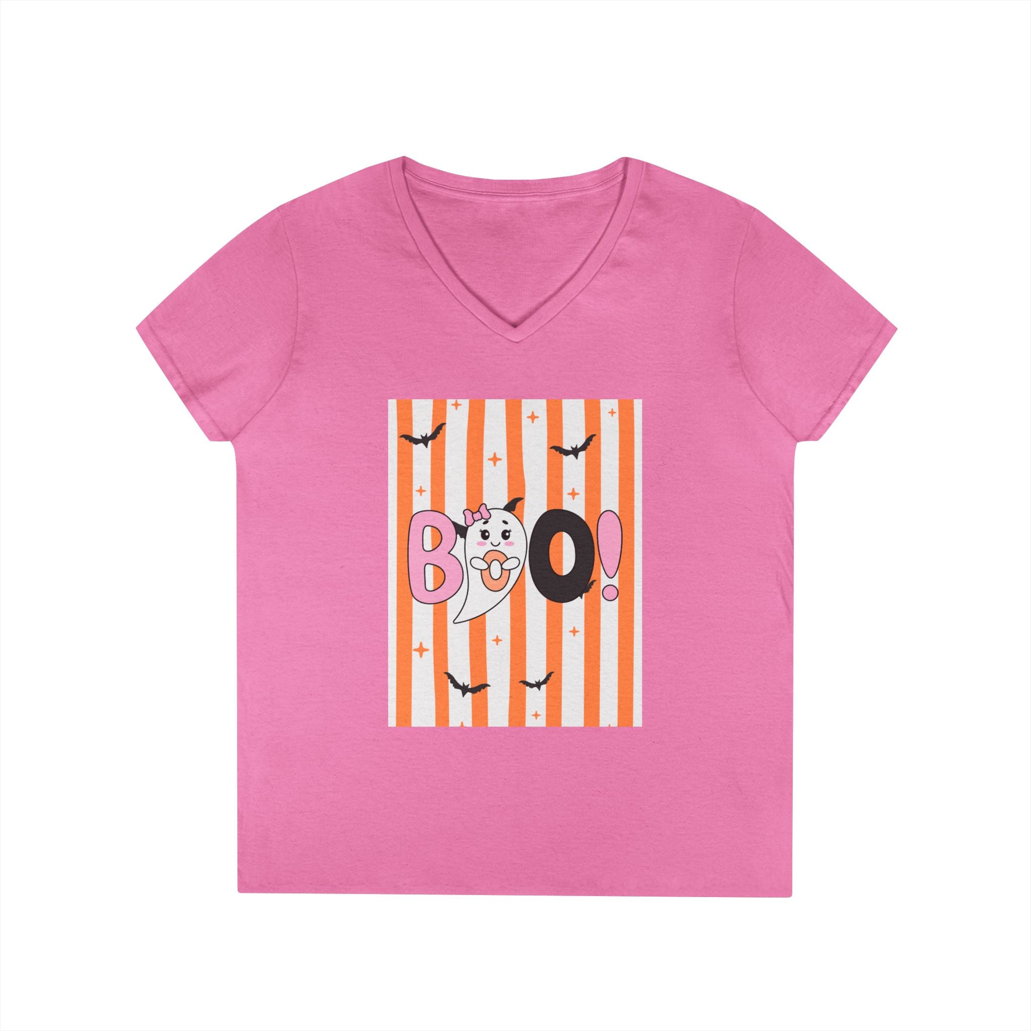 Boo! Ghost Halloween V‑Neck Tee