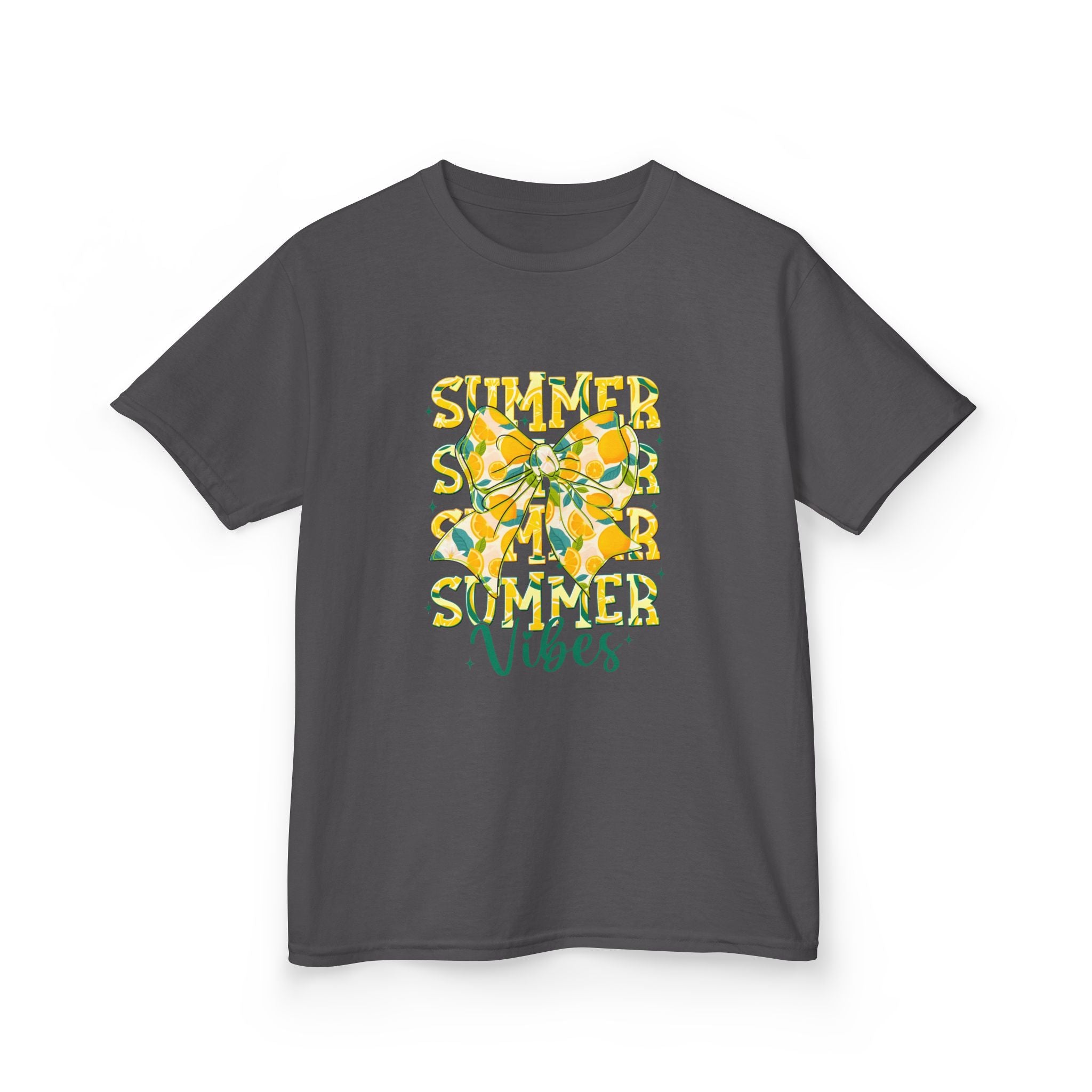 Kids Tee — "Summer Vibes" Lemon Floral Graphic