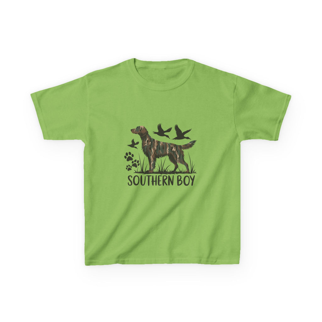 Kids 'Southern Boy' Camo Dog T-Shirt - Outdoor Hunting Puppy Tee