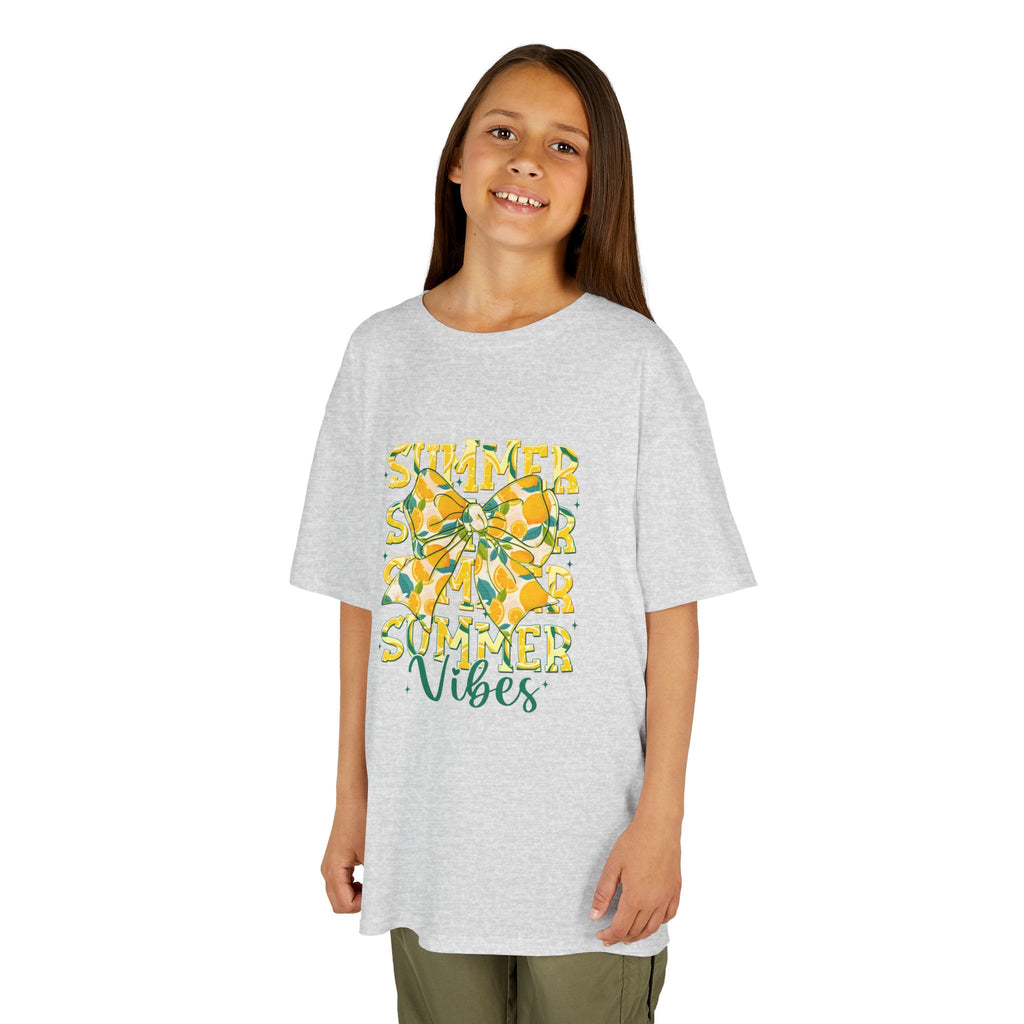 Kids Tee — "Summer Vibes" Lemon Floral Graphic