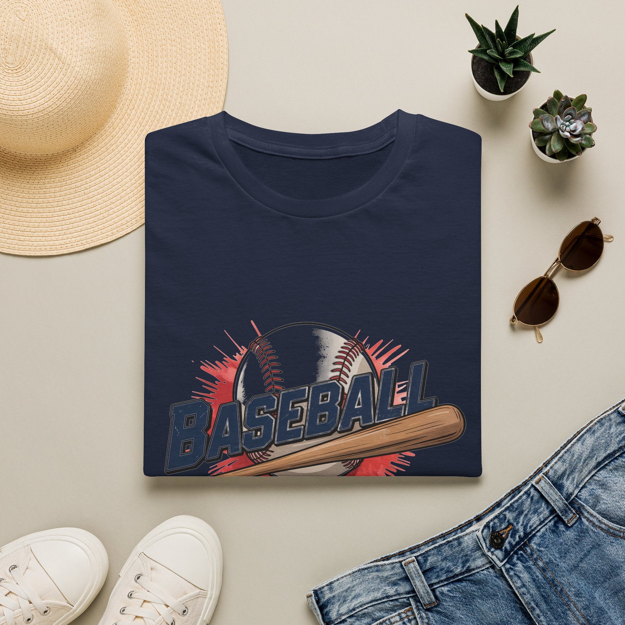 Baseball Dad T-Shirt — Vintage Baseball Ball & Bat Graphic