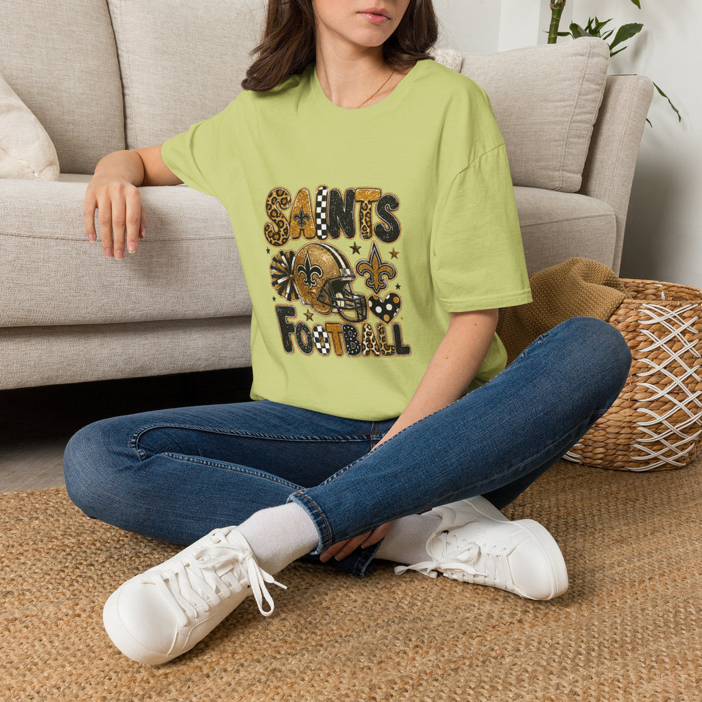 Saints Football T-Shirt — Fleur-de-Lis Game Day Tee