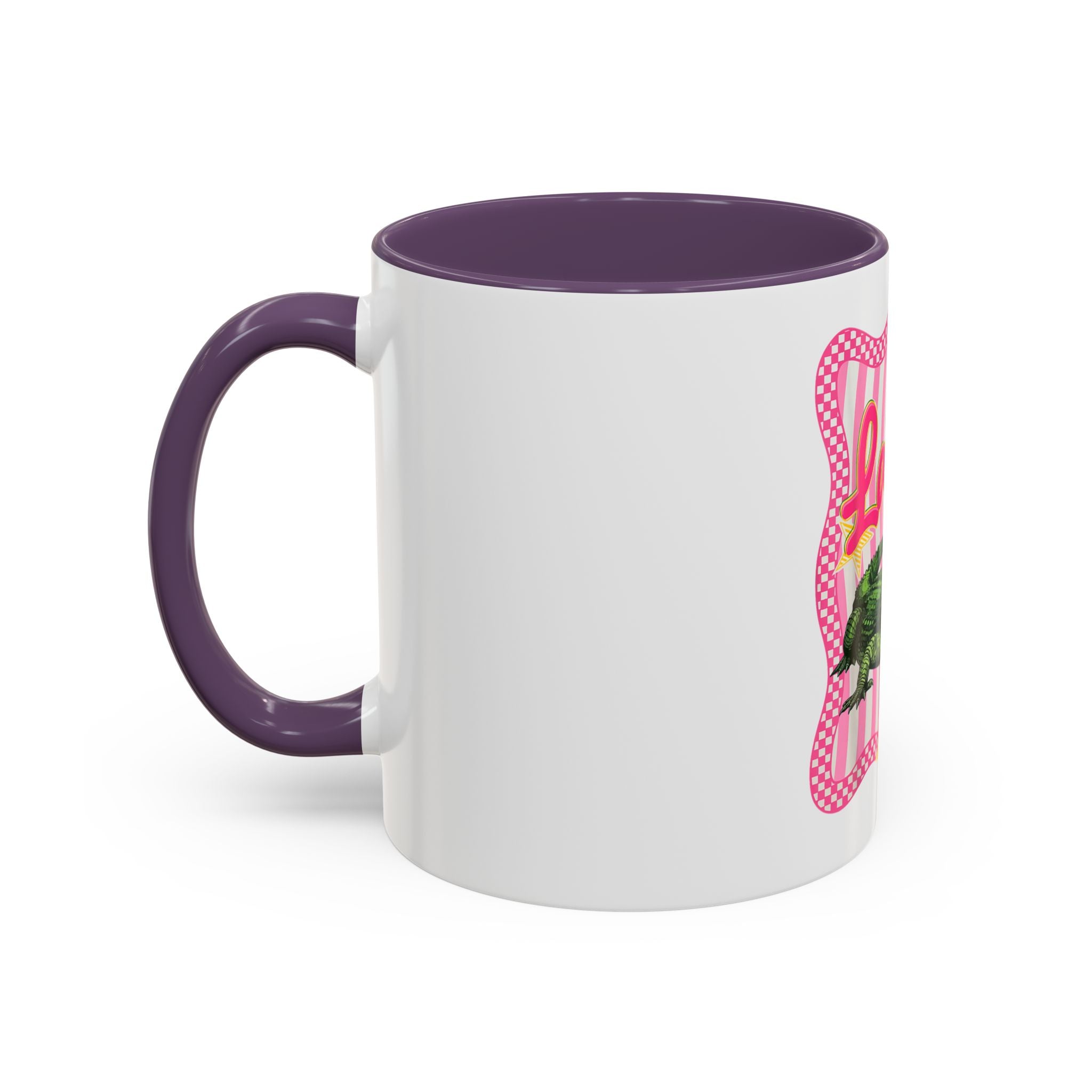 Coffee Mug - 'Later' Retro Pink Gator Accent Mug (11/15oz)