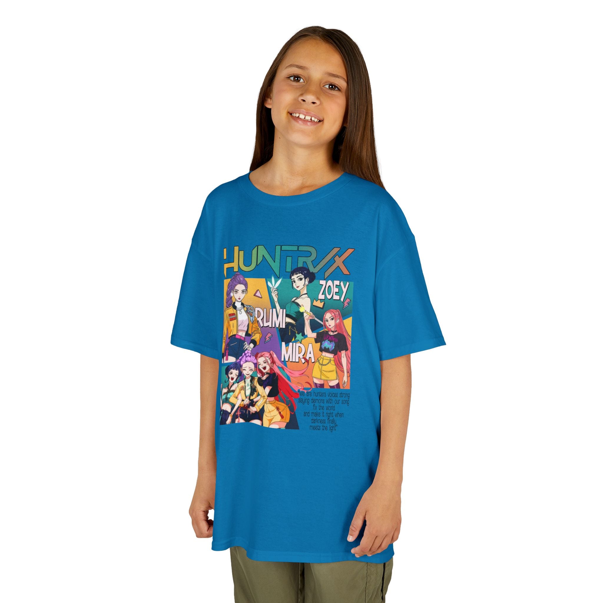 Kids Tee — Colorful Anime Character Collage (HunterX Style)