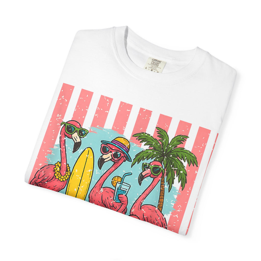 Hello Summer Flamingo Beach T-Shirt