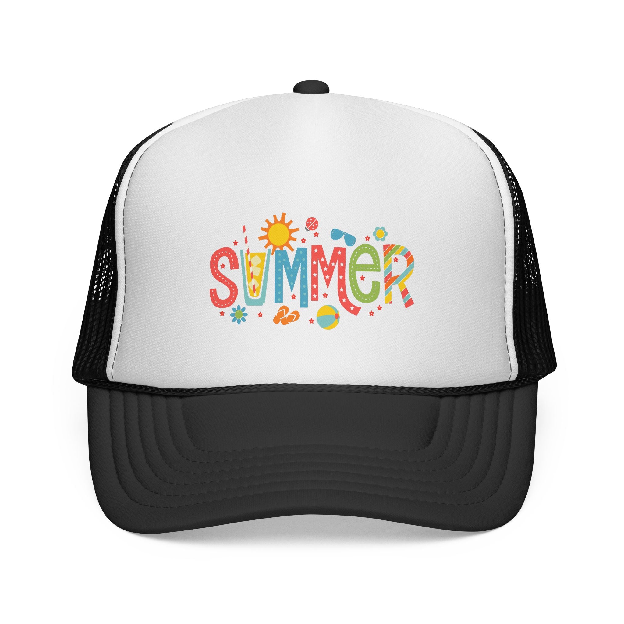 Summer Trucker Cap — Colorful Beach Vibes Hat