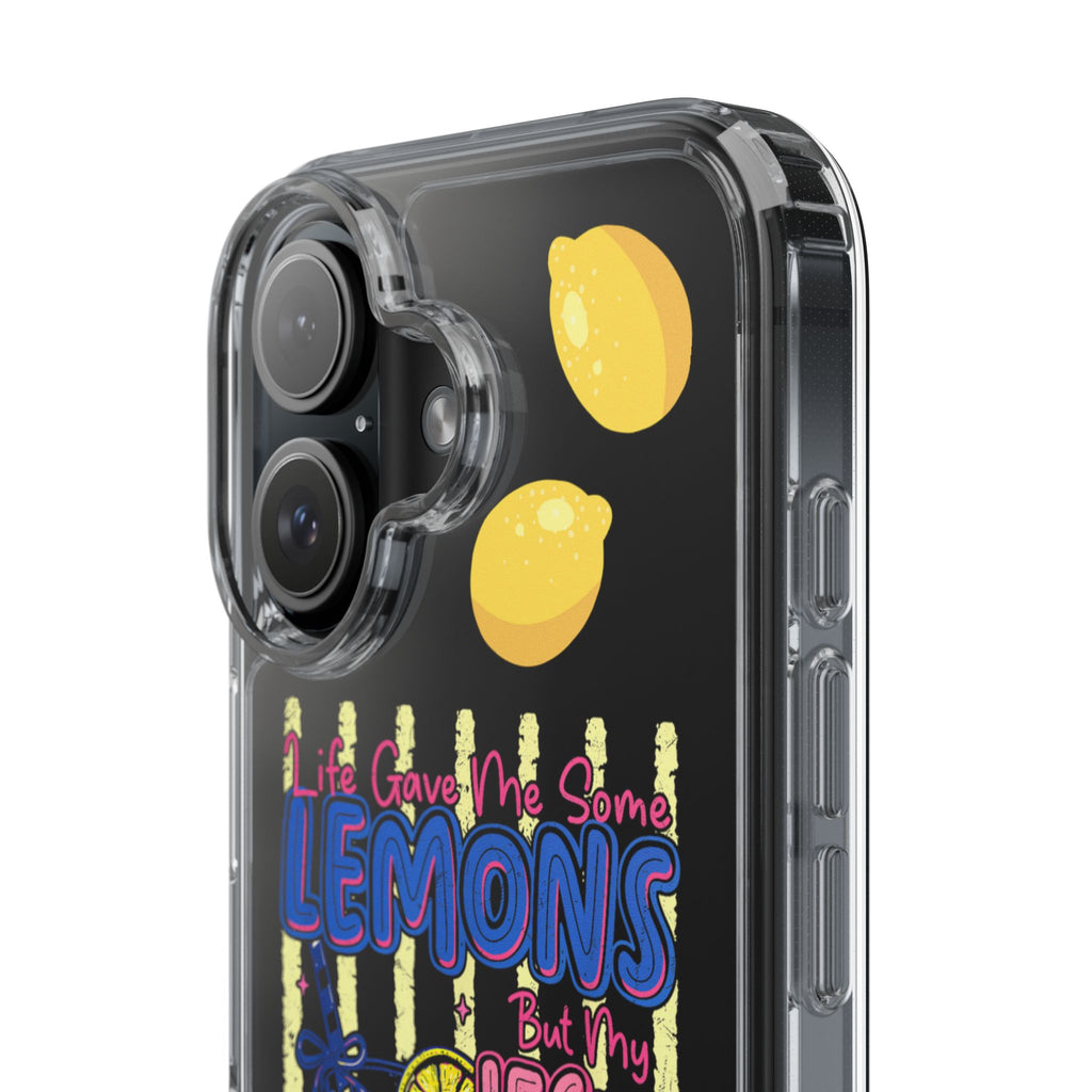 Clear Phone Case — “Life Gave Me Some Lemons But My Jesus Made Me Lemonade” Inspirational Lemon Design