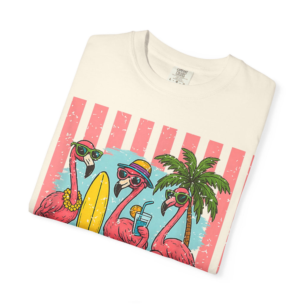 Hello Summer Flamingo Beach T-Shirt