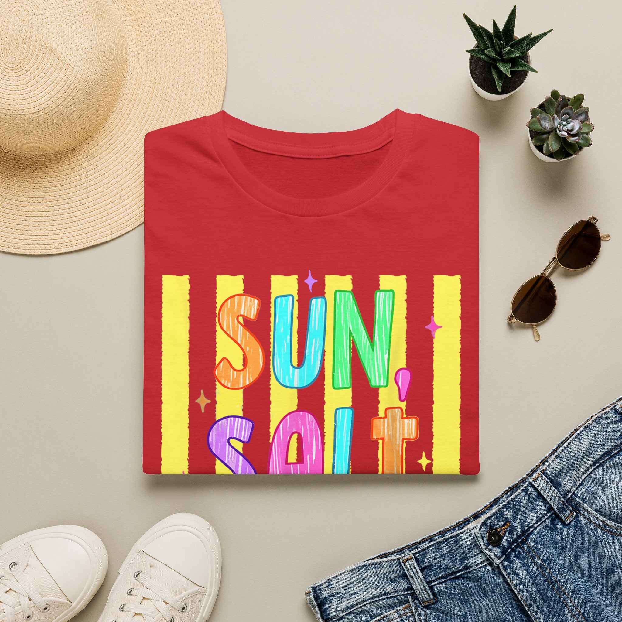 Sun, Salt & Sand T-Shirt — Vibrant Beach Vibes Tee