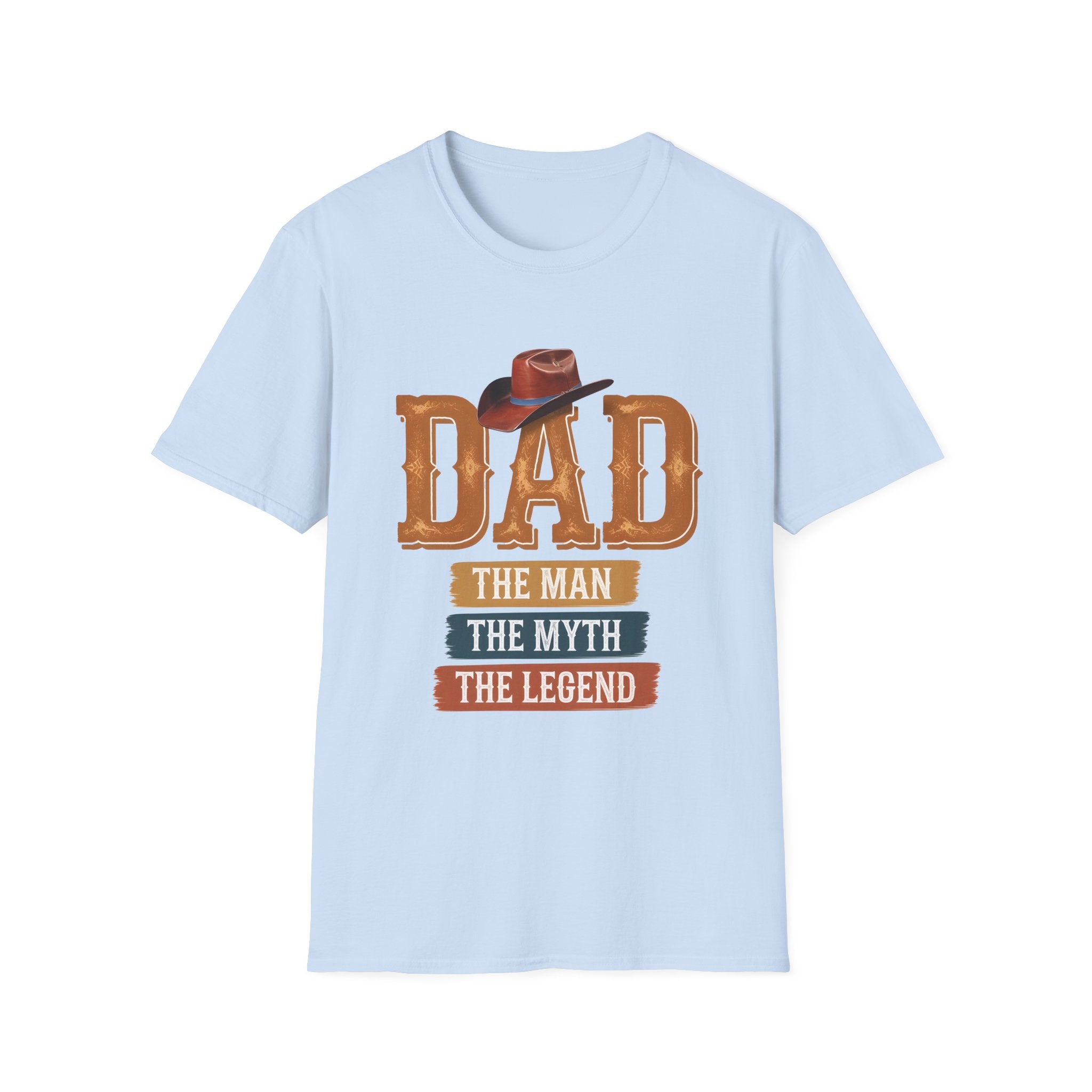 Dad Cowboy T-Shirt — "DAD" with Hat & "The Man The Myth The Legend" Design