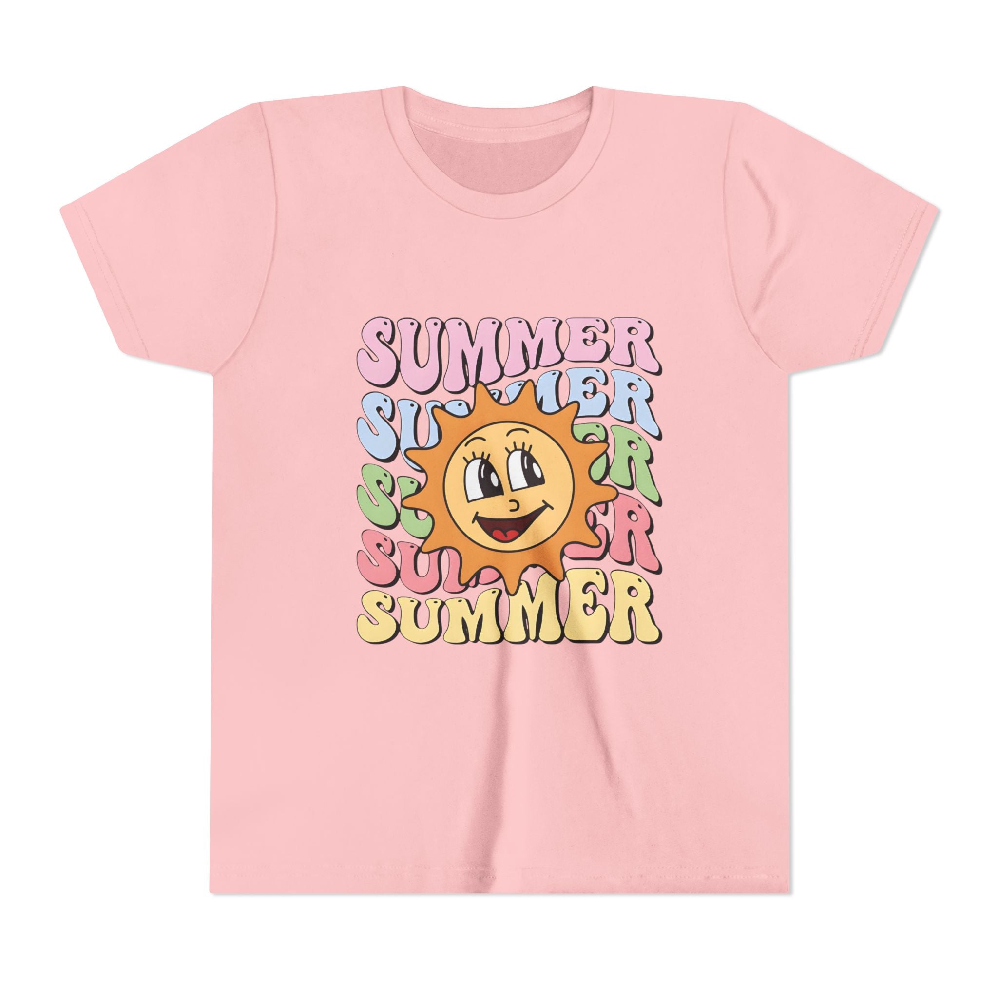 Youth Tee – Retro Happy Sun “Summer” Graphic Kids T-Shirt