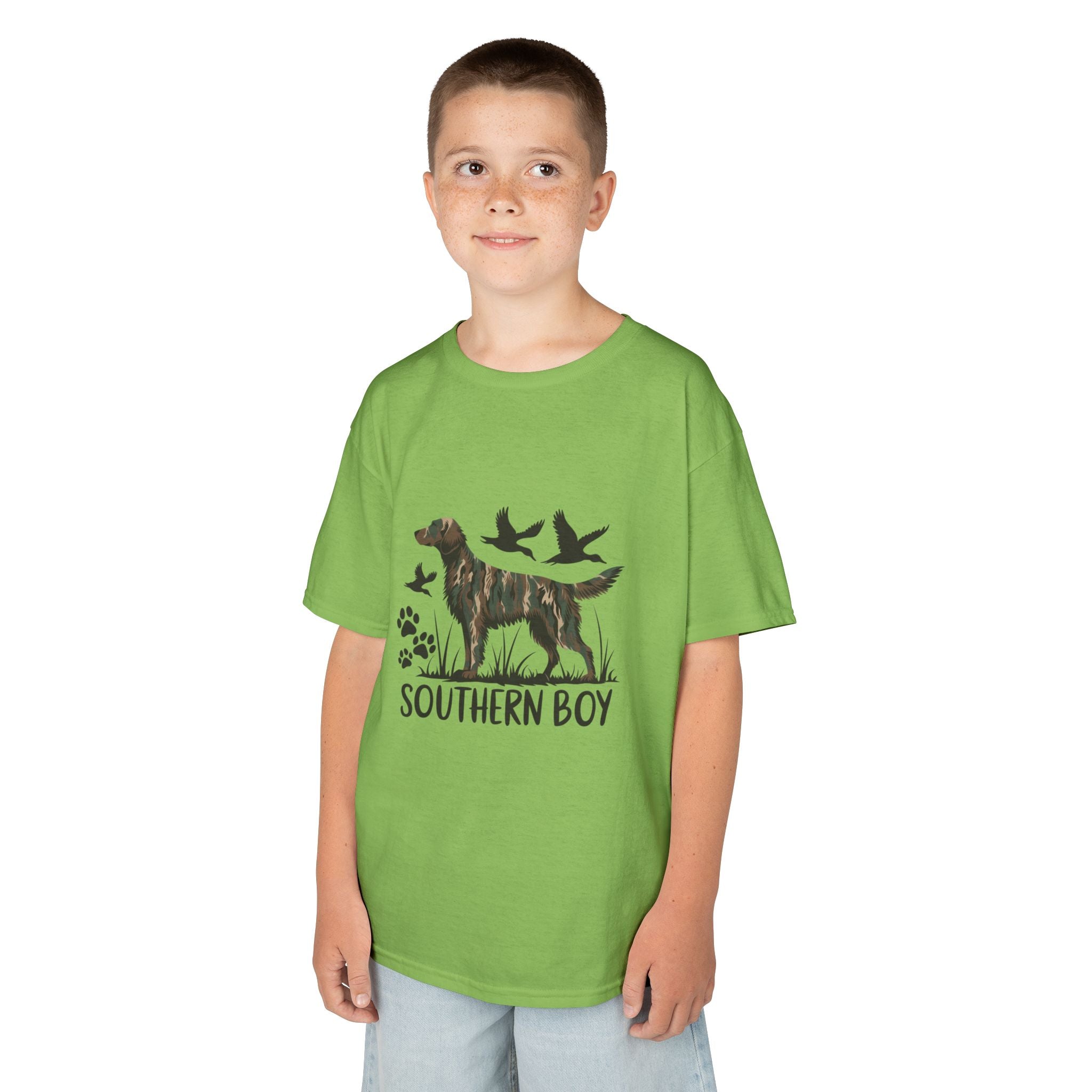 Kids 'Southern Boy' Camo Dog T-Shirt - Outdoor Hunting Puppy Tee