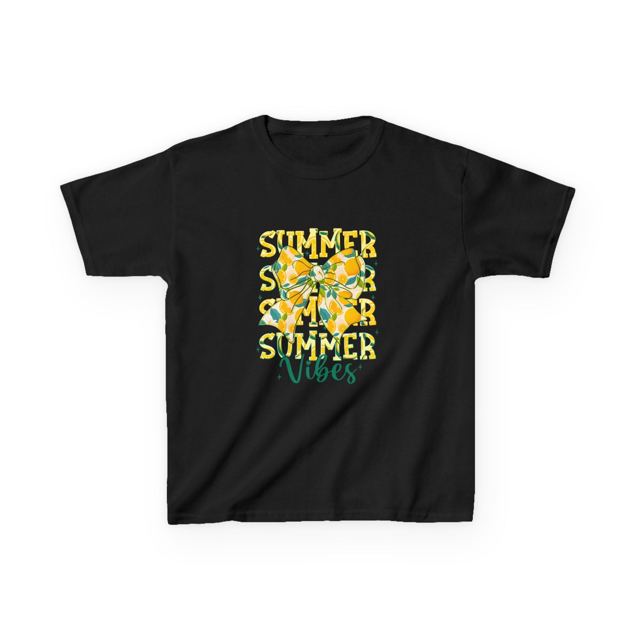 Kids Tee — "Summer Vibes" Lemon Floral Graphic