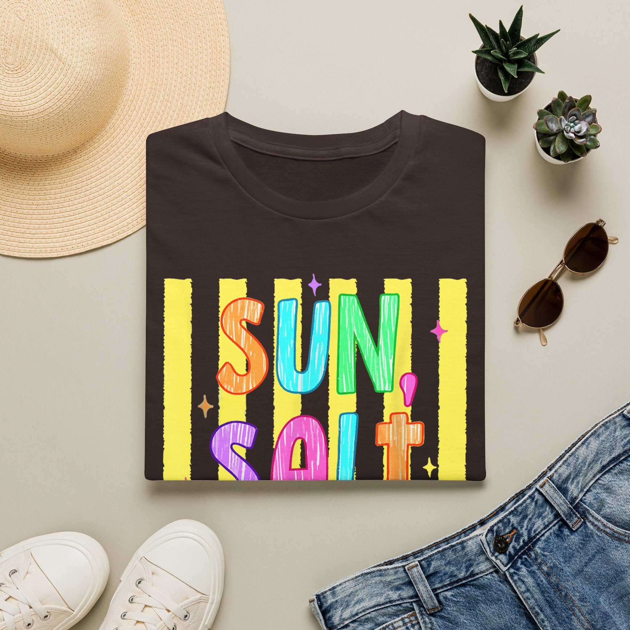 Sun, Salt & Sand T-Shirt — Vibrant Beach Vibes Tee